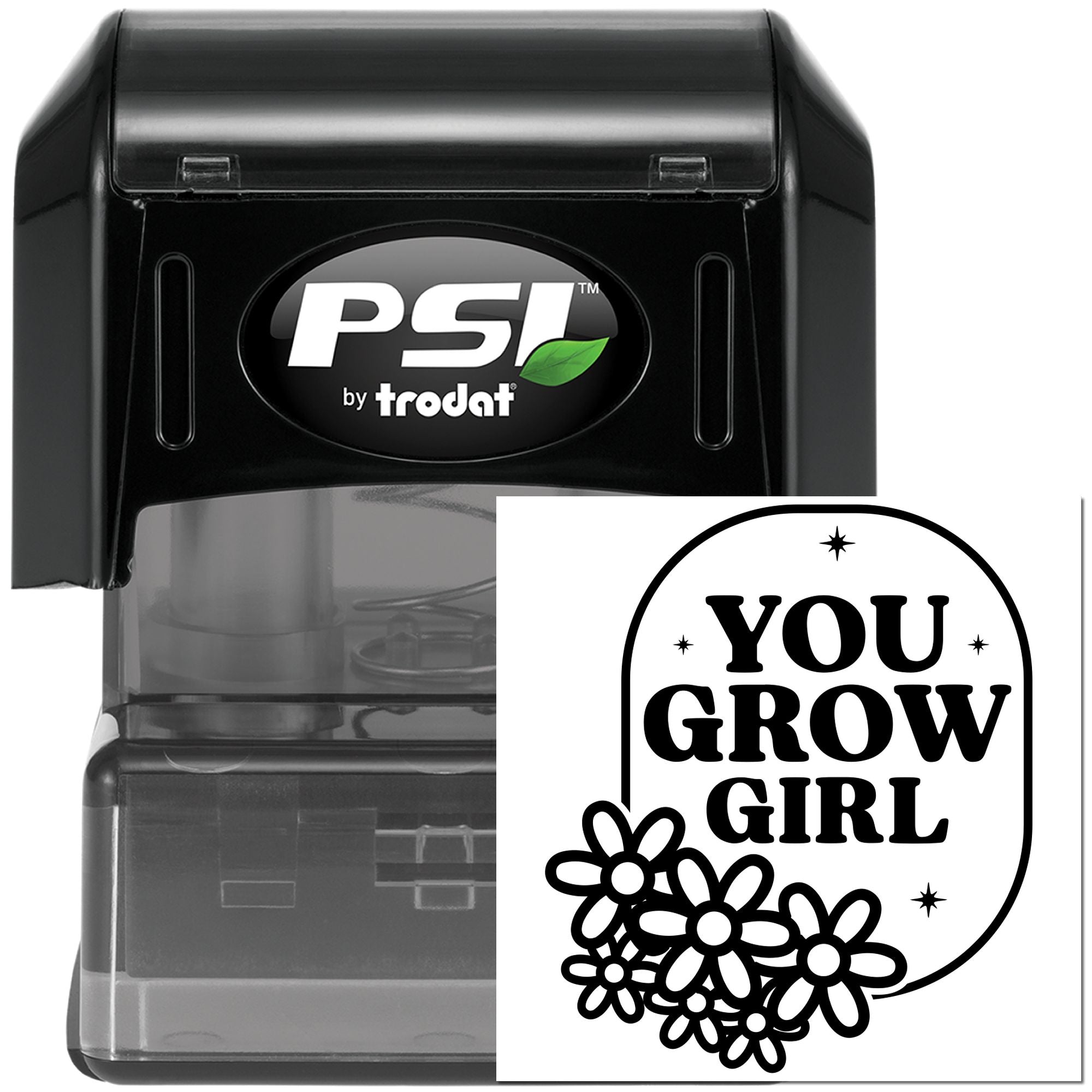Pre-Inked You Grow Girl Card Making Stamp