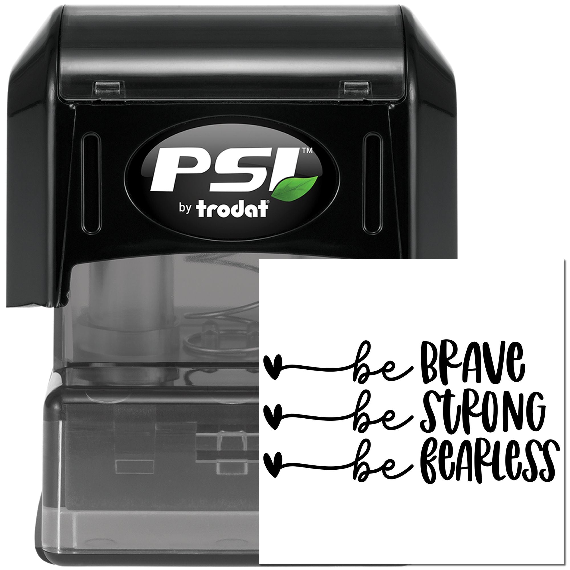 Pre-Inked Brave Strong Fearless Paper Craft Stamp