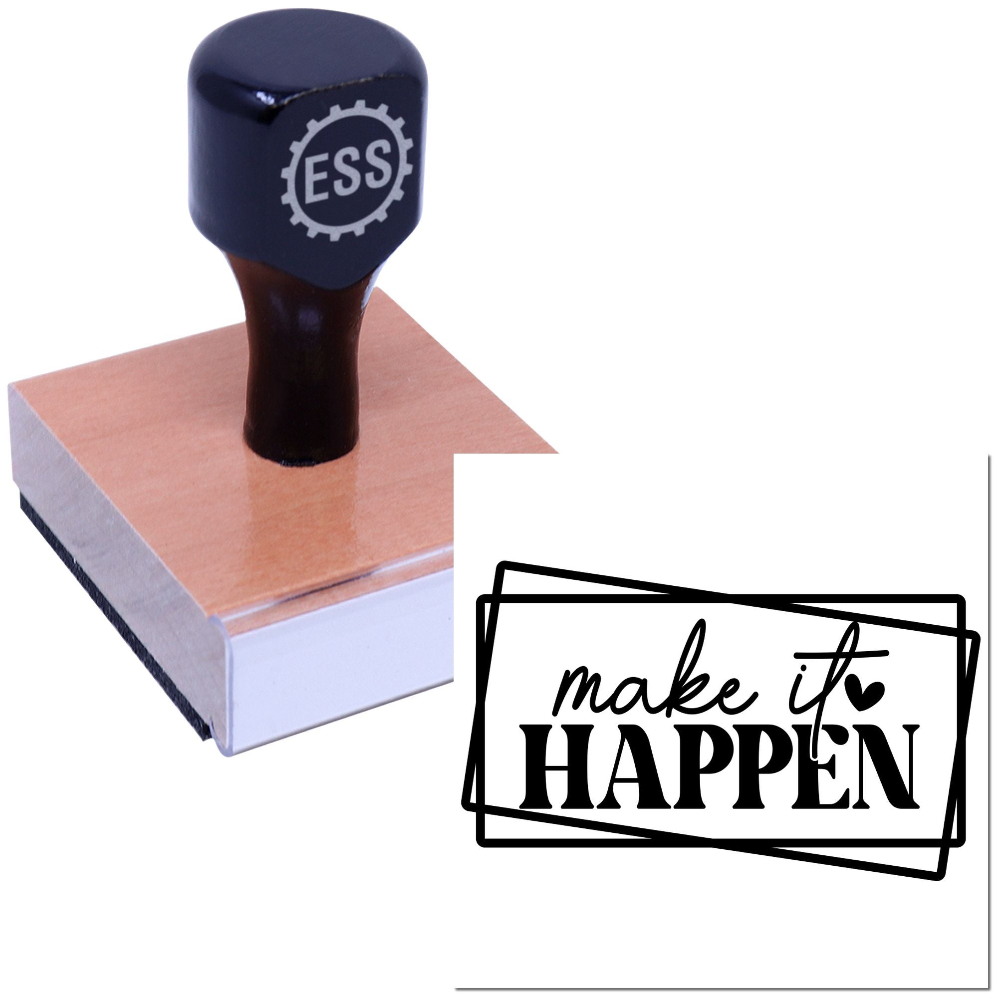 Framed Inspirational Mantra Tag Rubber Stamp