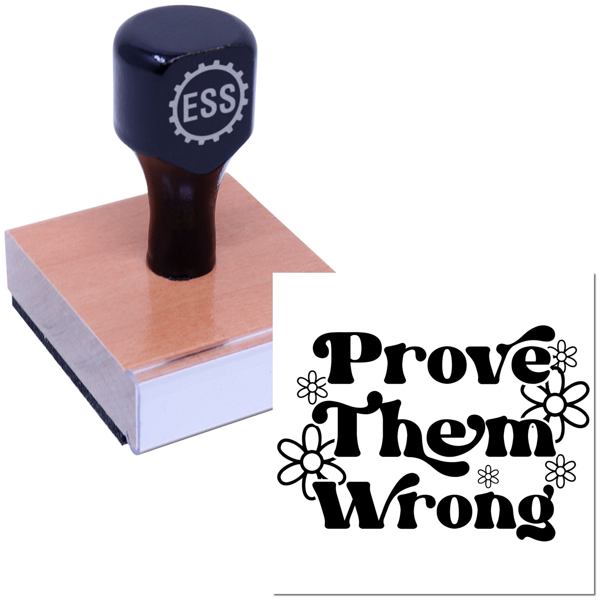 Bloom Against Doubt Favor Tag Rubber Stamp