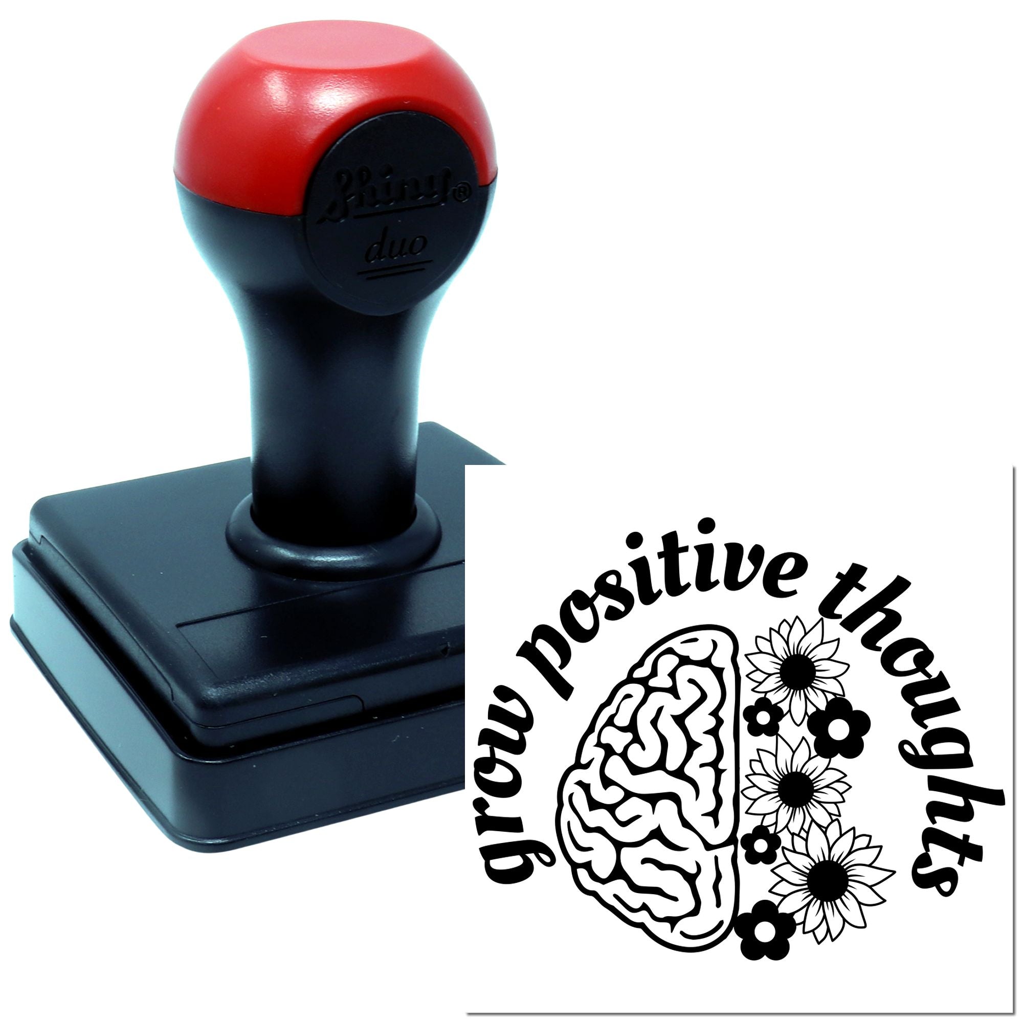 Duo Blooming Brain Of Positive Thoughts Hand Stamp