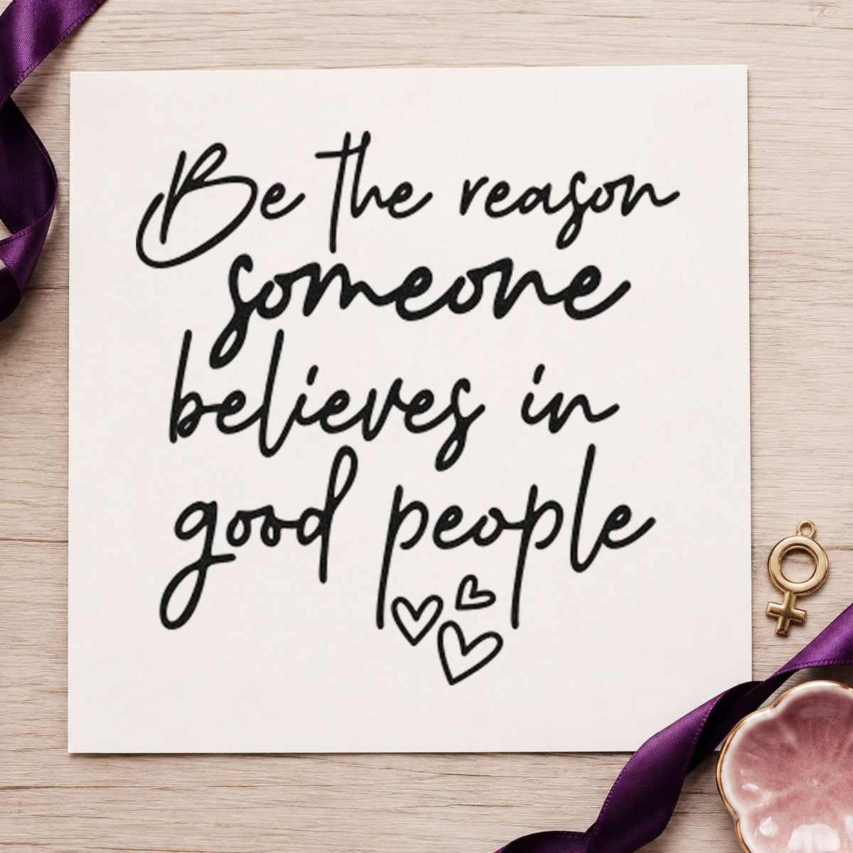 Believe In Good People rubber stamp printed in black ink, ready for neighbor need sheet and similar paper crafts.
