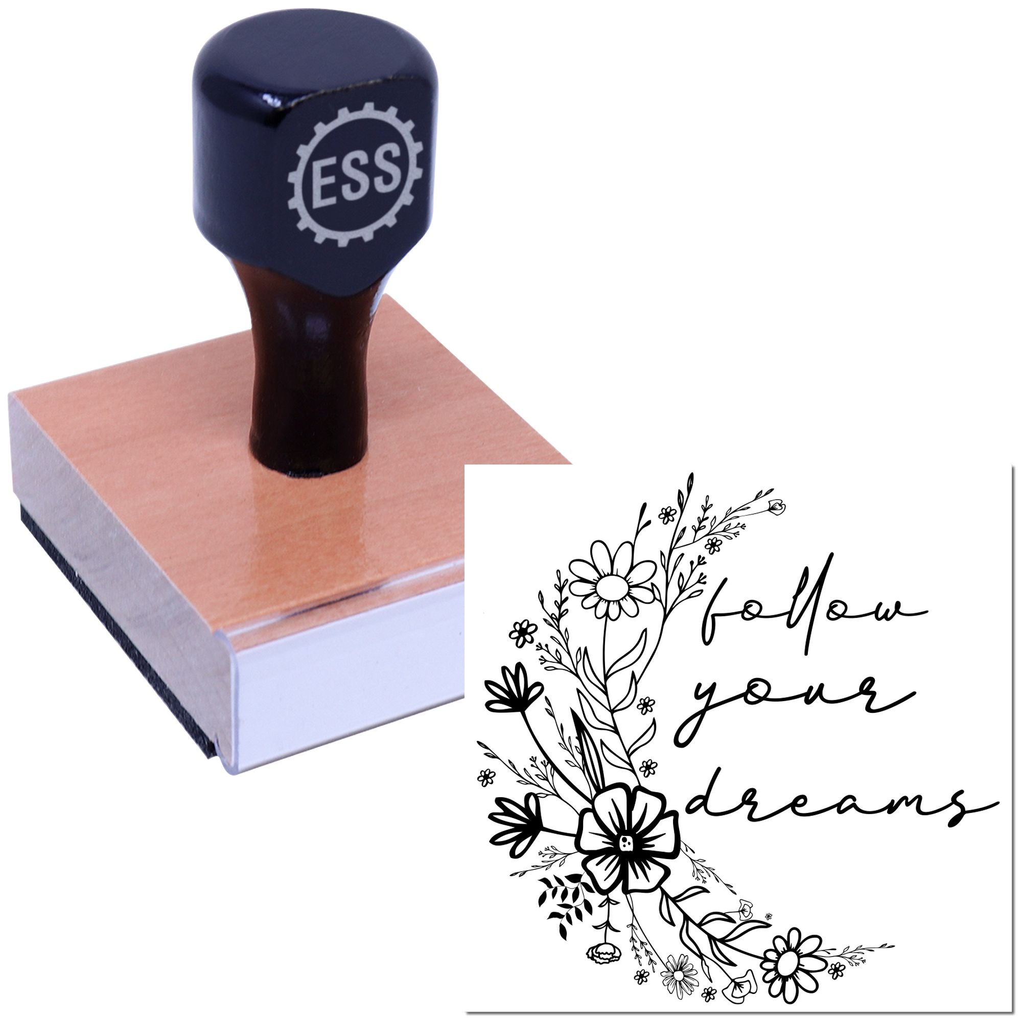 Blooming Dream Path Scrapbooking Rubber Stamp