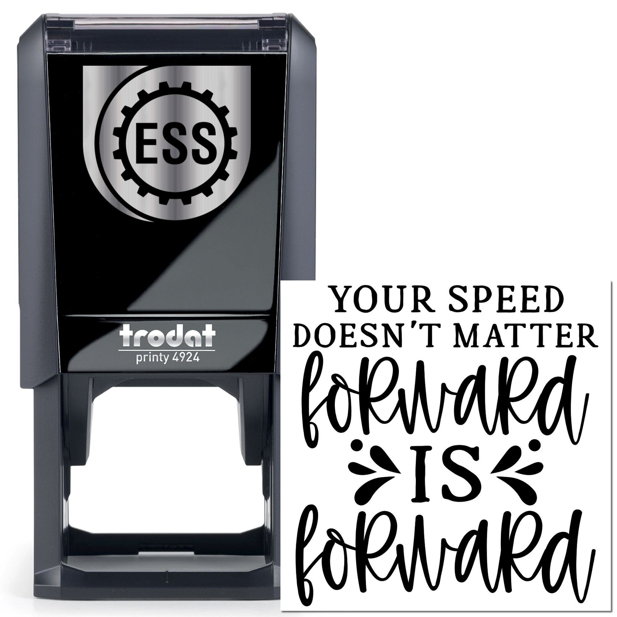 Self-Inking Moving Forward Note Card Stamp