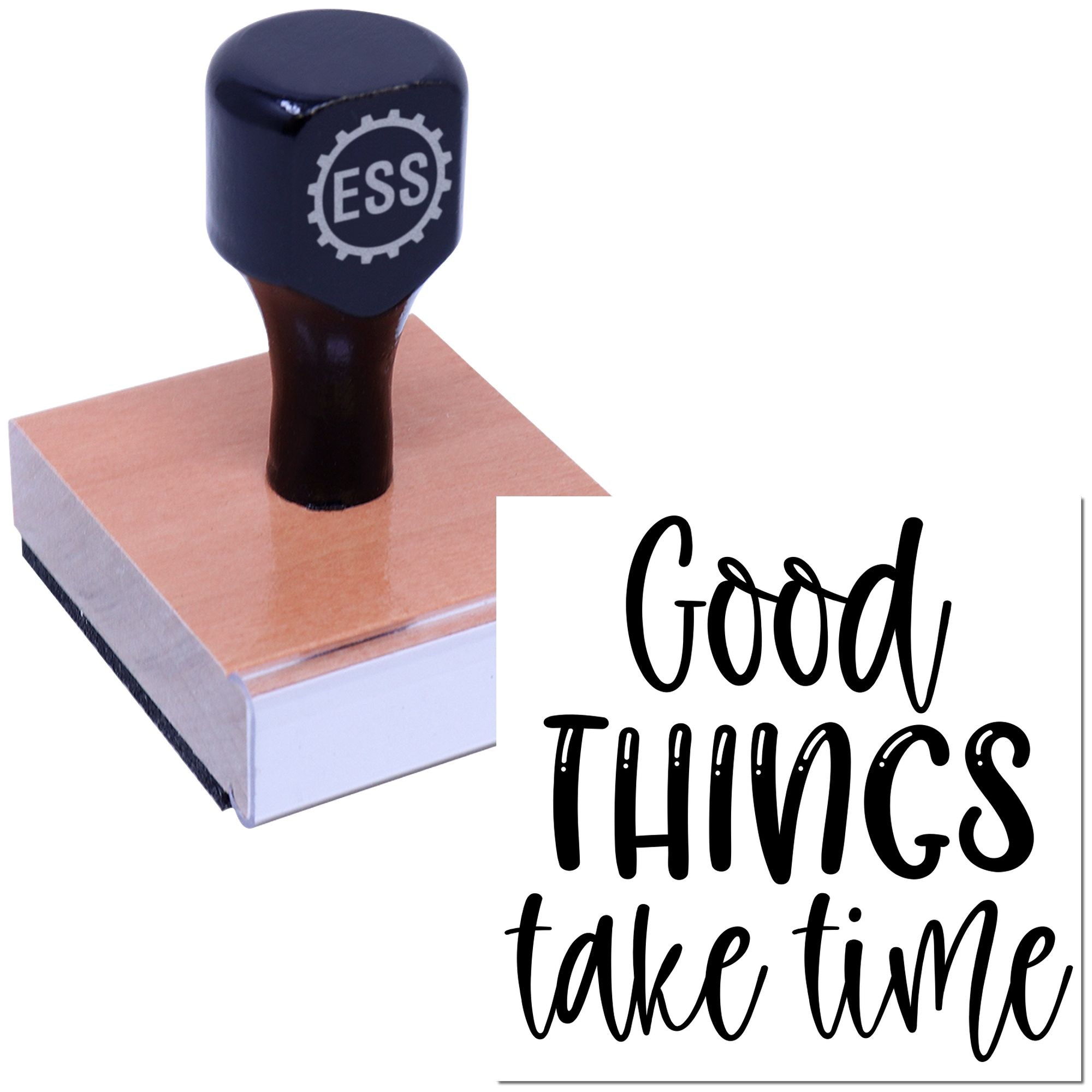 Patience Brings Rewards Craft Rubber Stamp