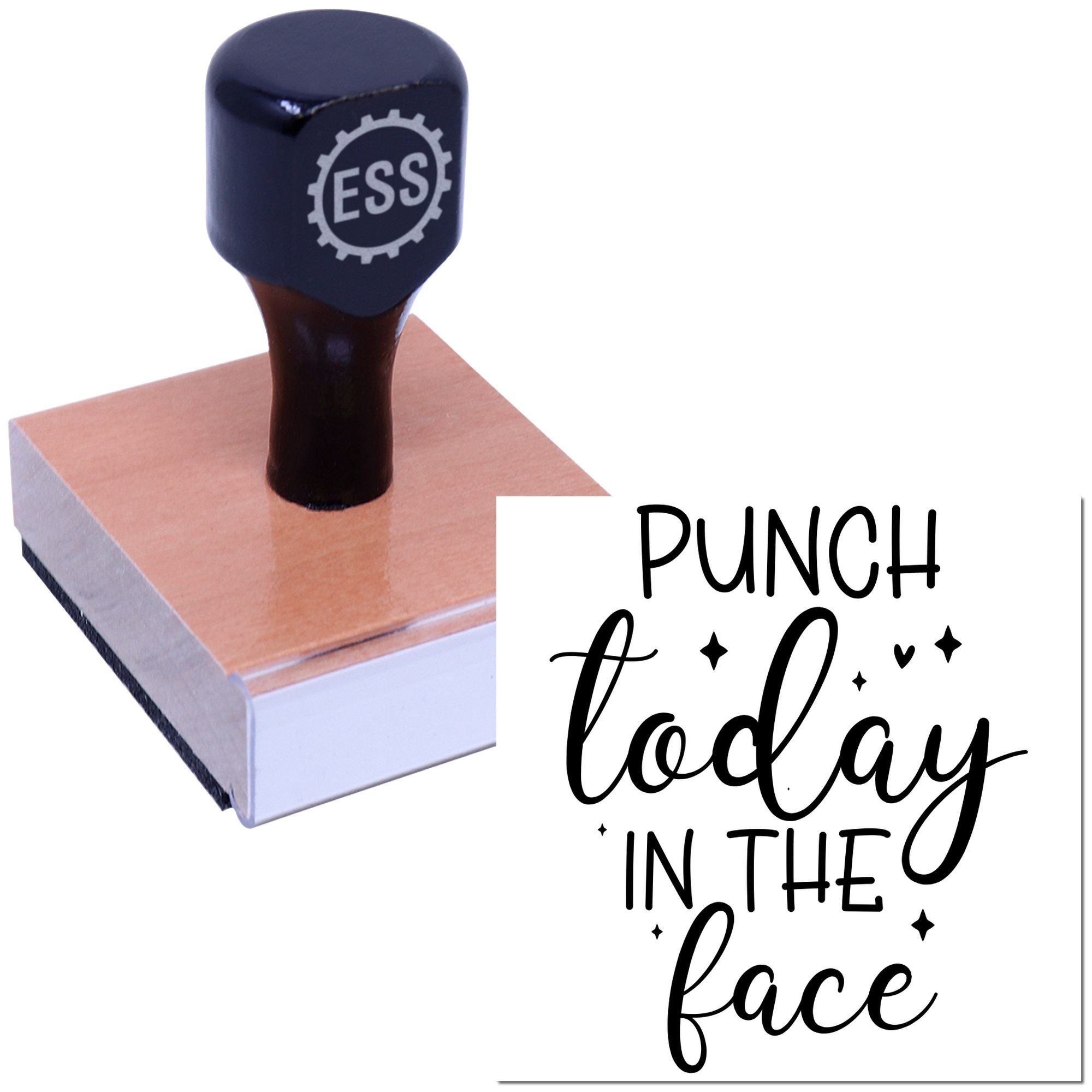 Punch Today Motivation Crafting Rubber Stamp