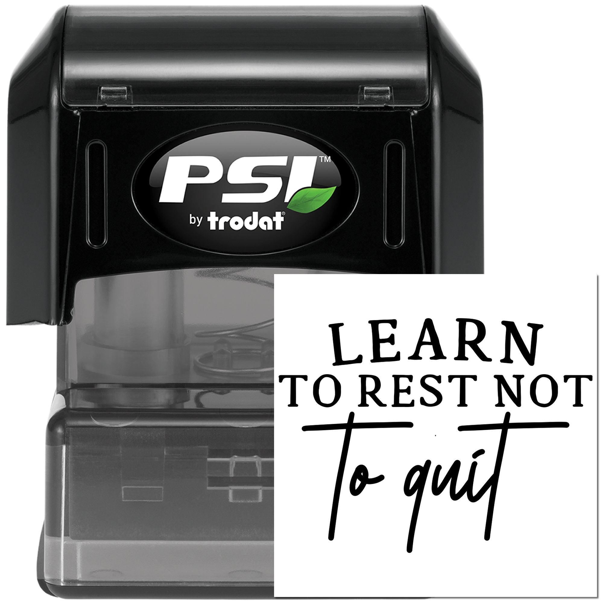 Pre-Inked Learn To Rest Crafting Stamp