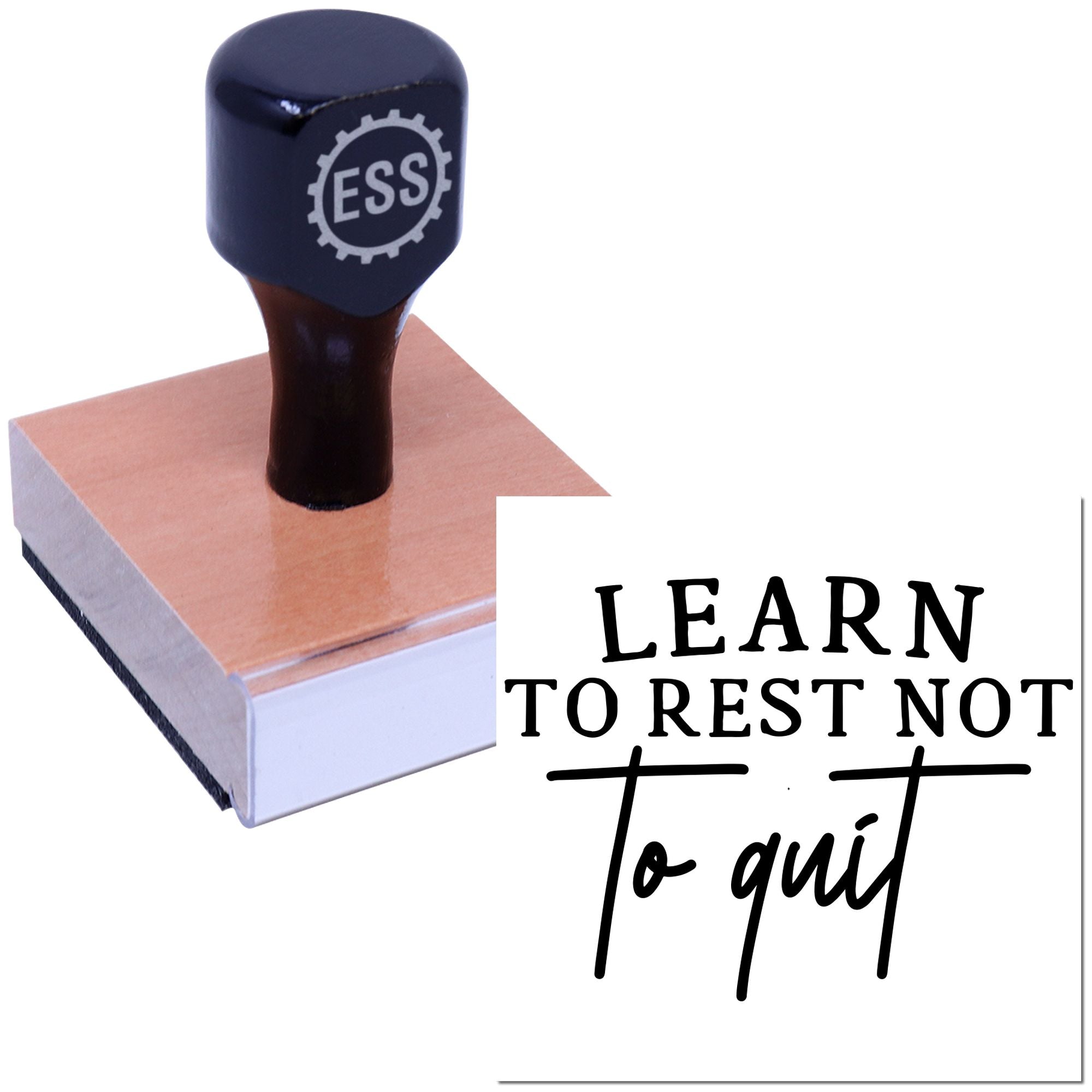 Pause Don’T Quit Paper Craft Rubber Stamp