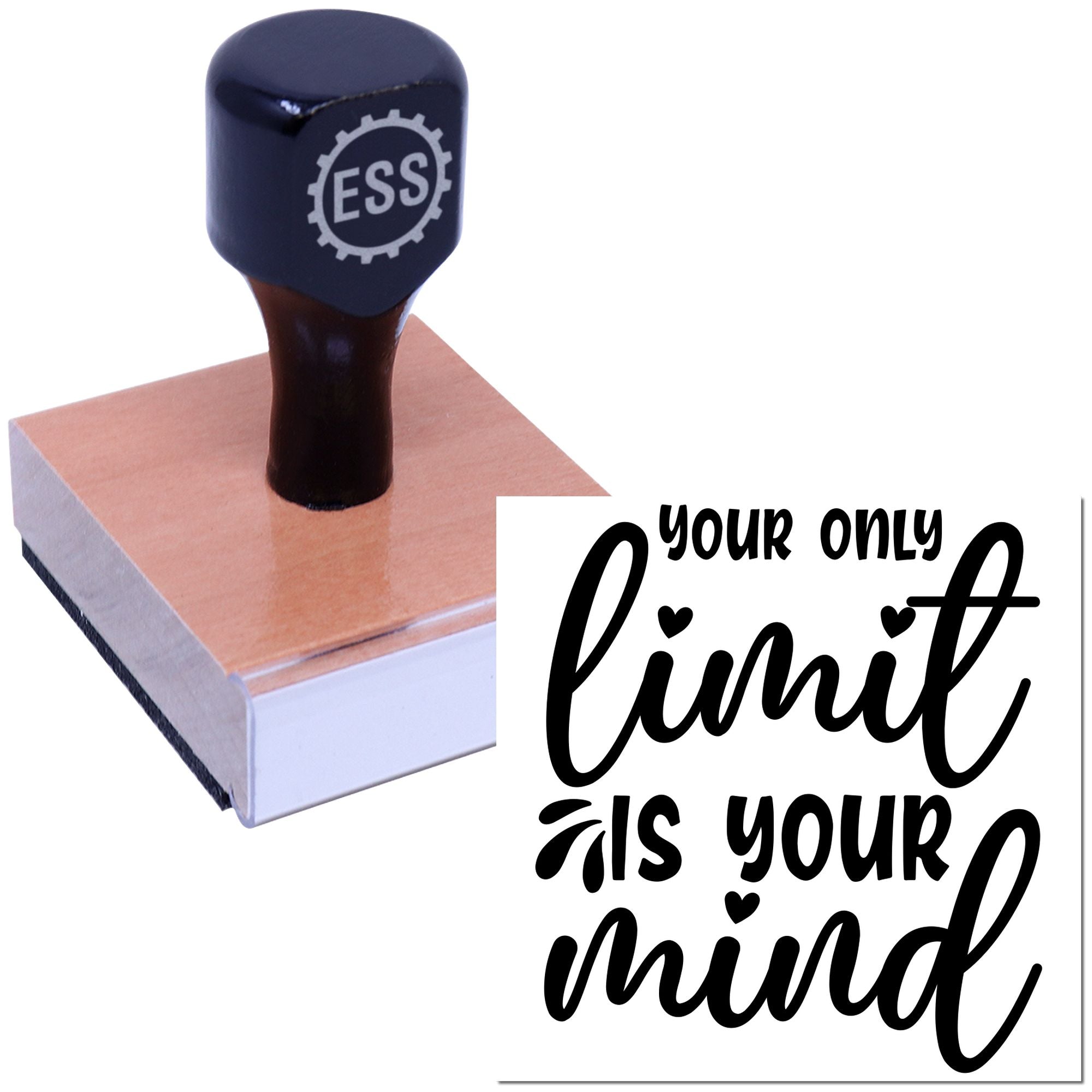Limitless Mind Graphic Mini Card Rubber Stamp