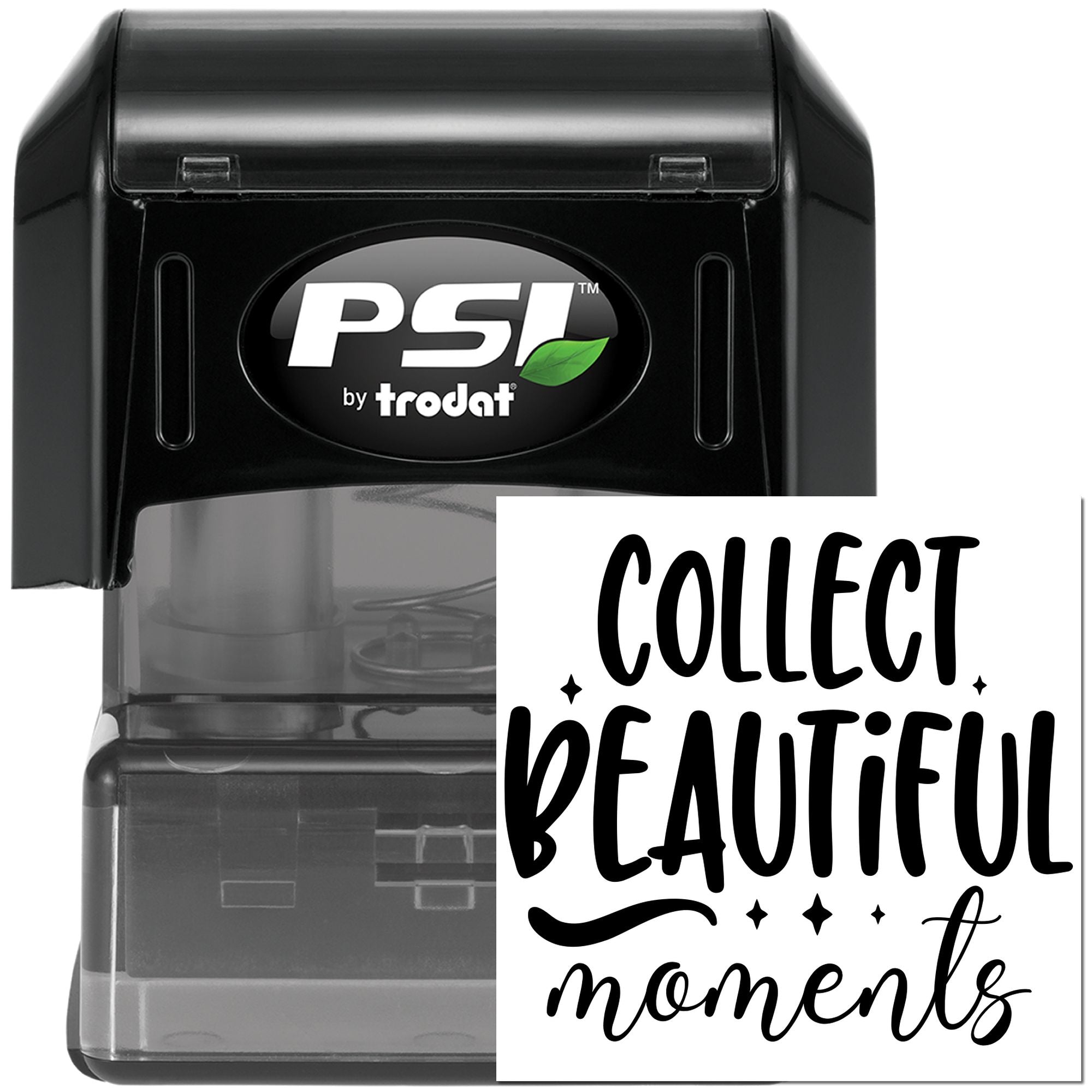 Pre-Inked Collect Beautiful Moments Greeting Card Stamp
