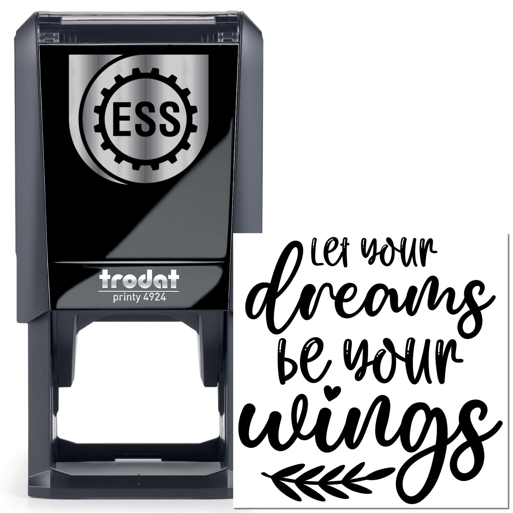Self-Inking Motivational Quote Favor Tag Stamp