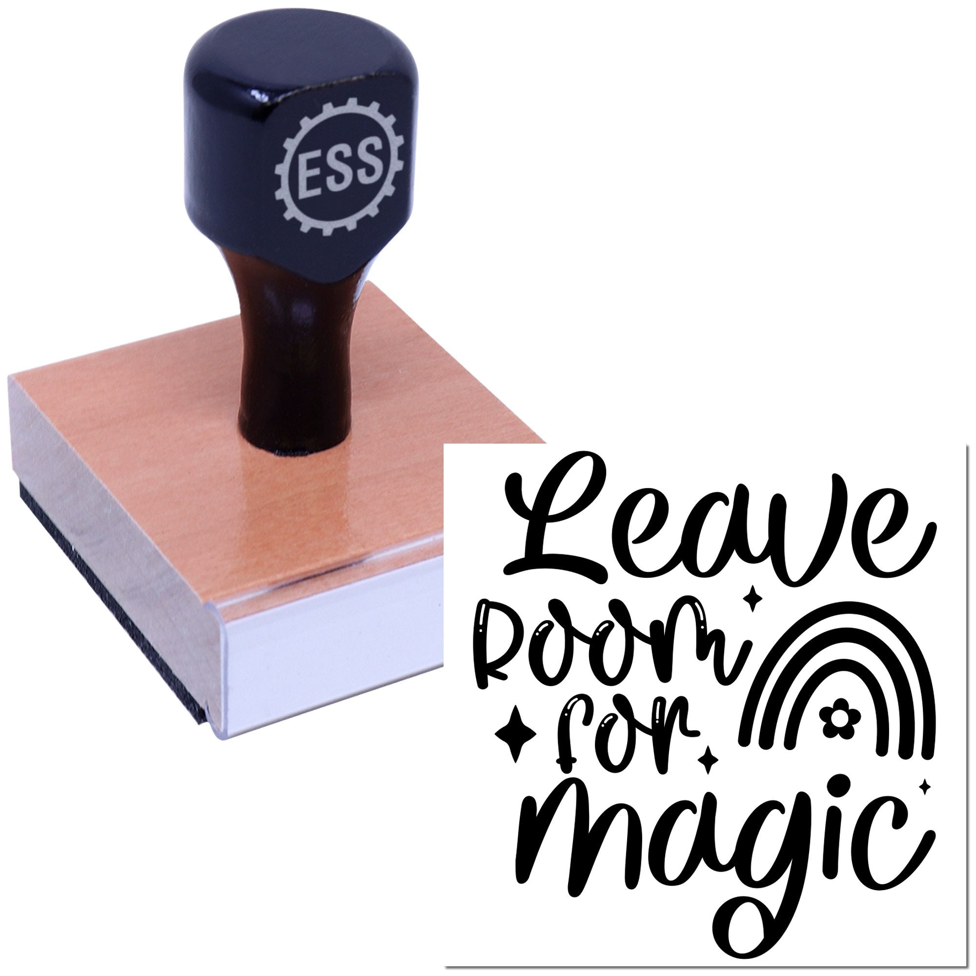 Enchanted Rainbow Script Craft Rubber Stamp