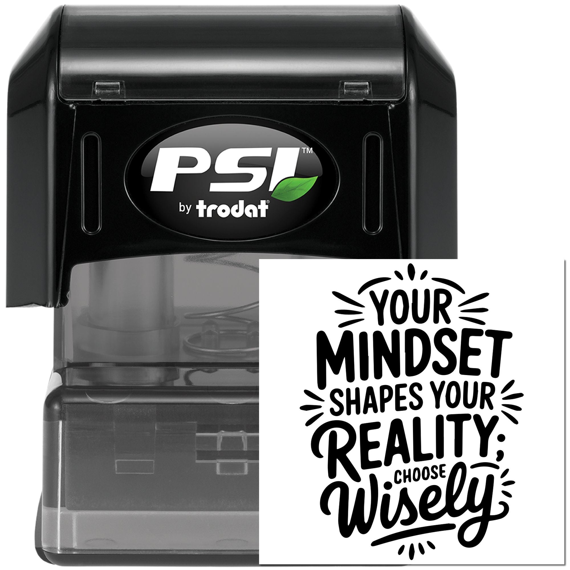 Pre-Inked Mindset Shapes Reality Craft Stamp