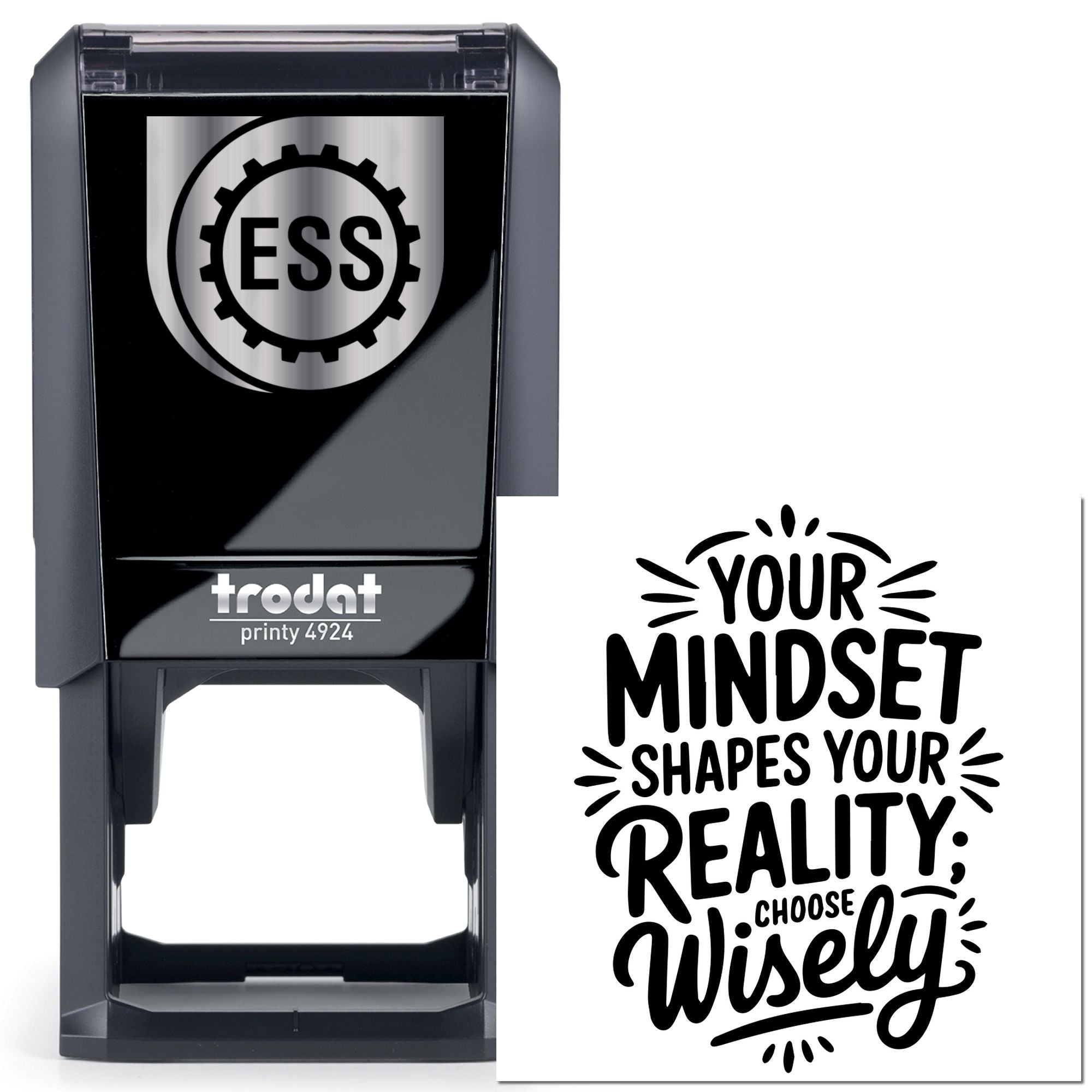 Self-Inking Mindset Quote Scrapbooking Stamp