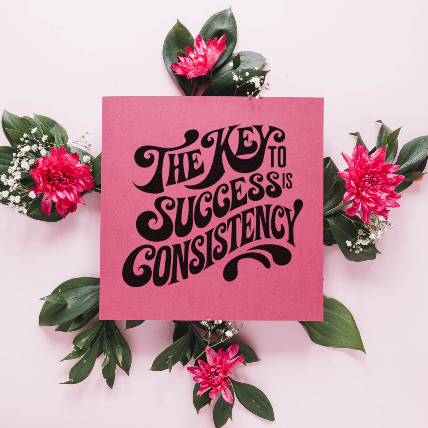 Consistency Is Key Paper Craft Rubber Stamp