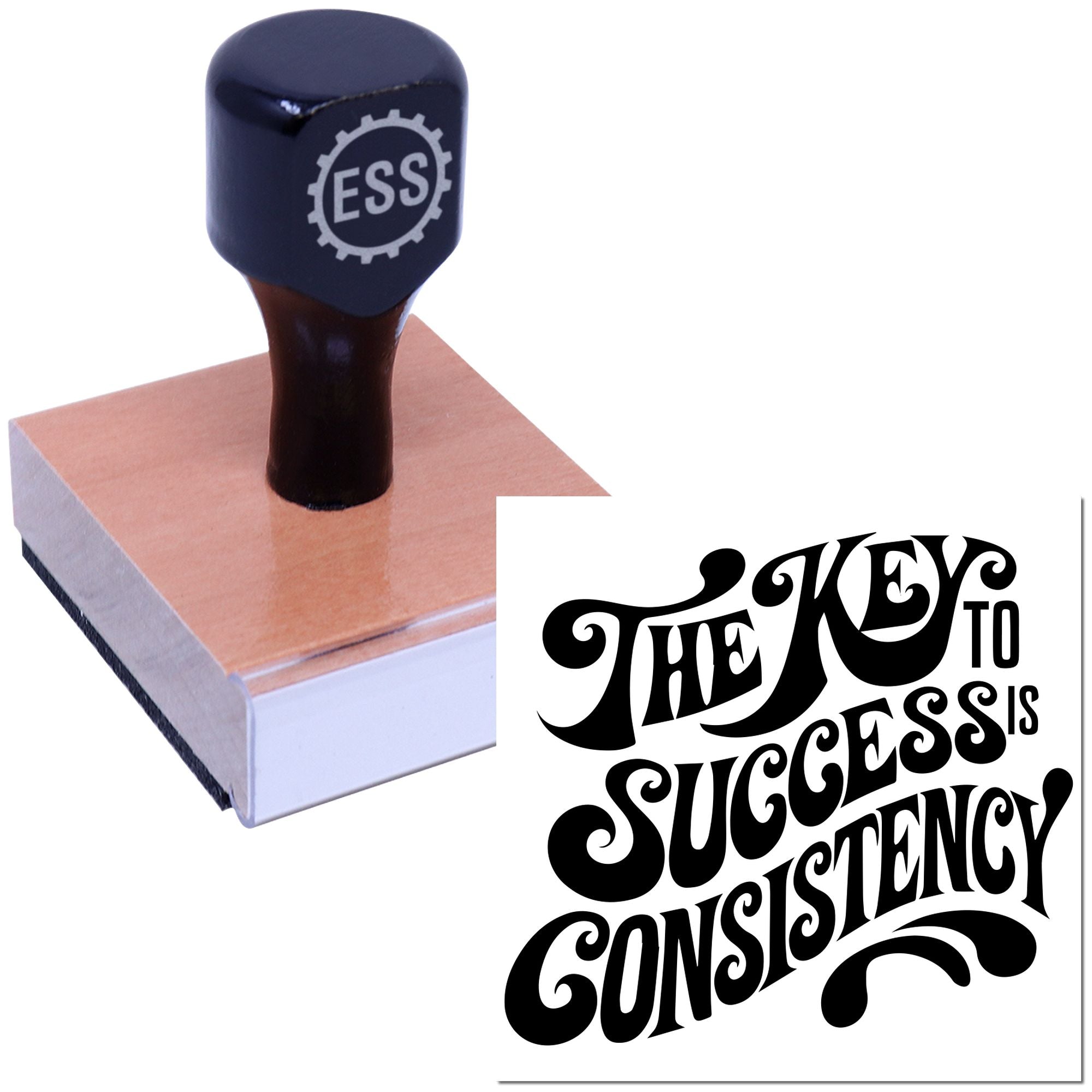 Consistency Is Key Paper Craft Rubber Stamp