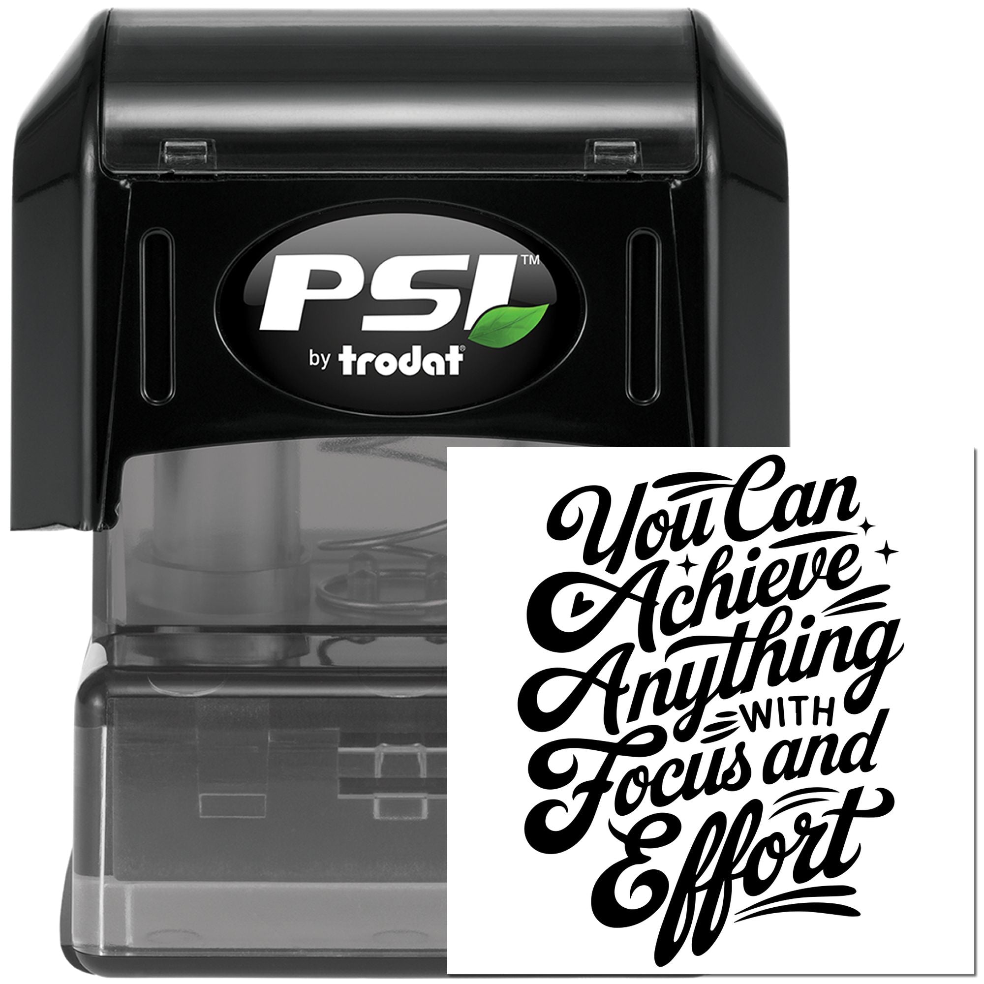 Pre-Inked Motivational Typography Poster Card Making Stamp