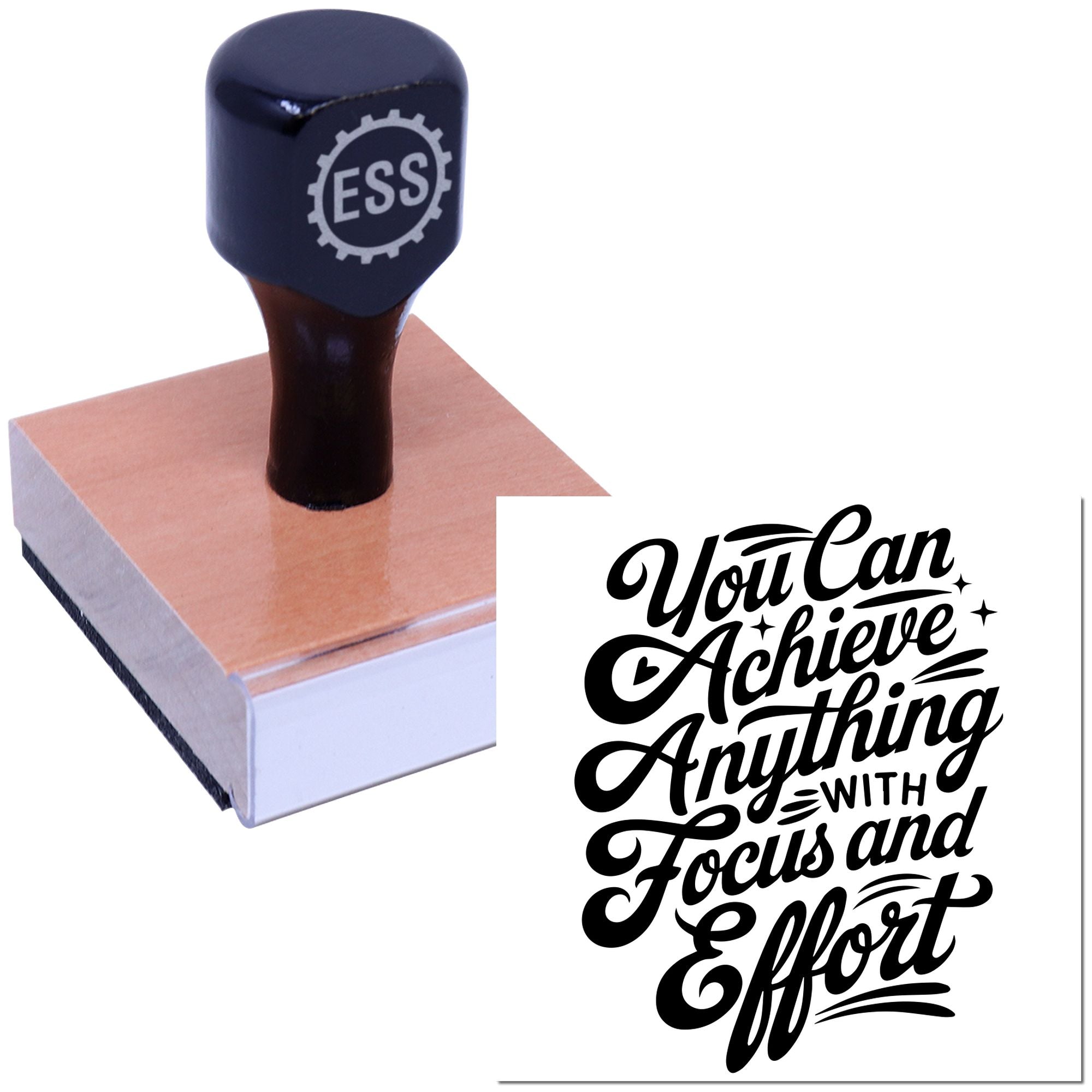 Focused Effort Inspiration Papercraft Rubber Stamp