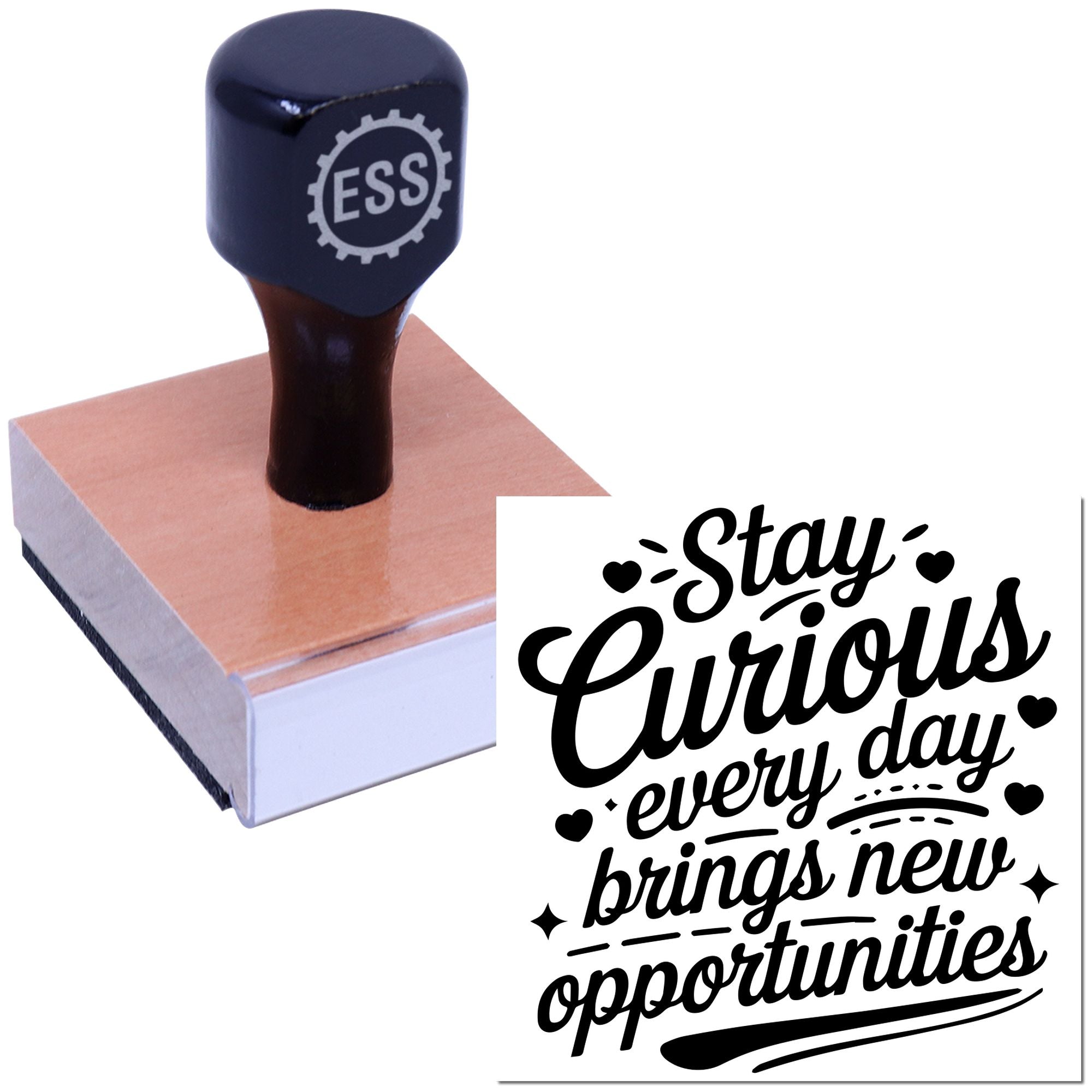 Daily Curiosity Unleashed Cardmaking Rubber Stamp