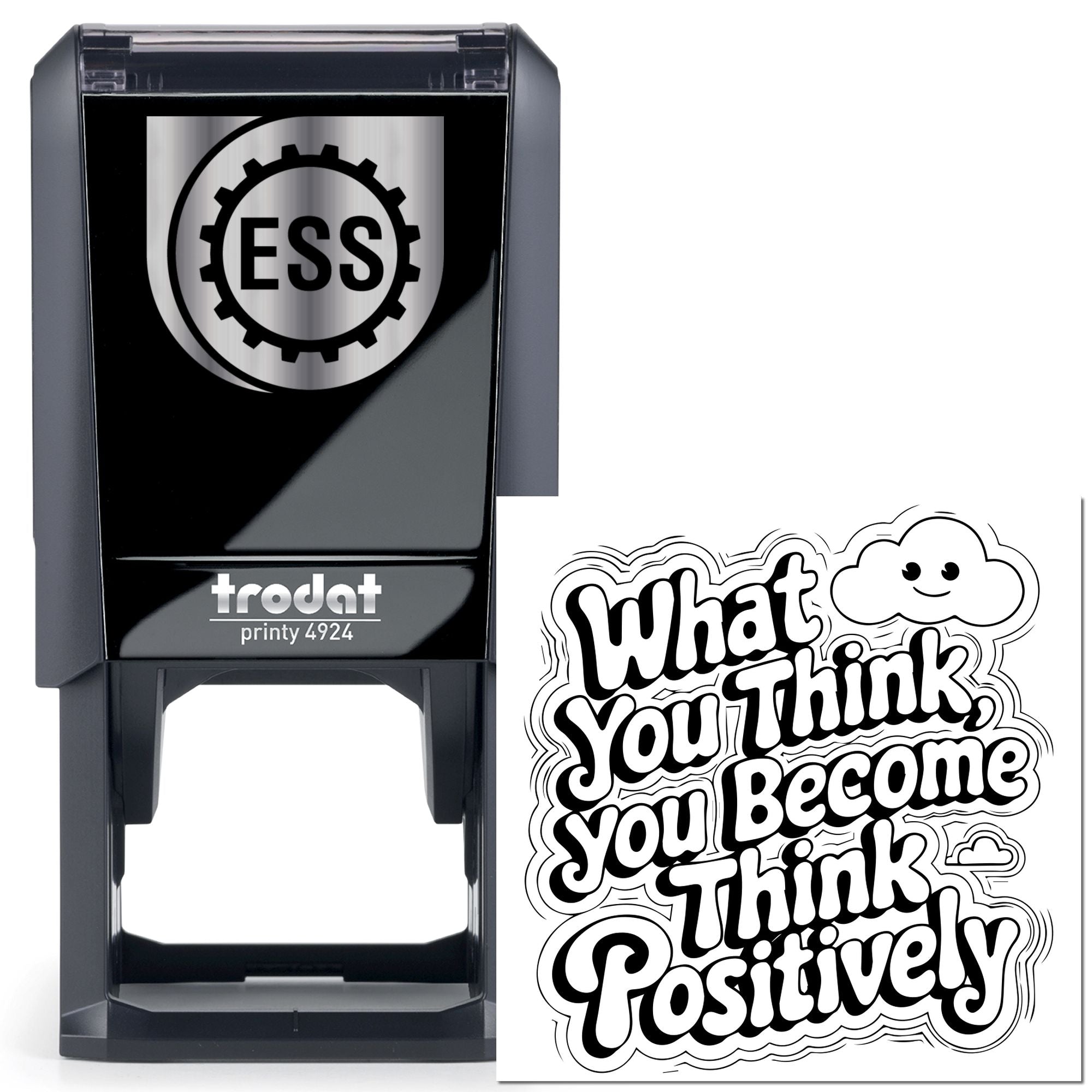 Self-Inking Positive Thinking Cardmaking Stamp
