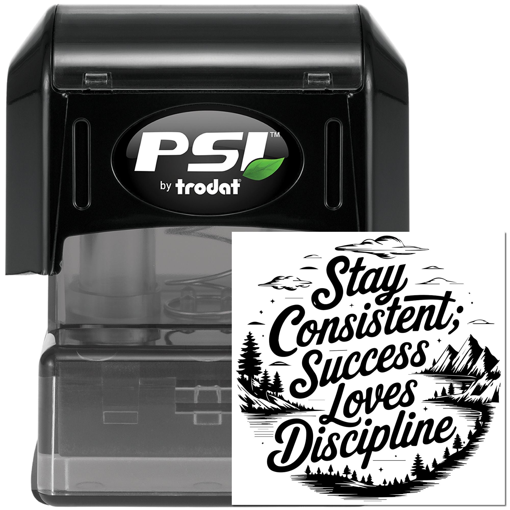 Pre-Inked Discipline Drives Success Paper Craft Stamp