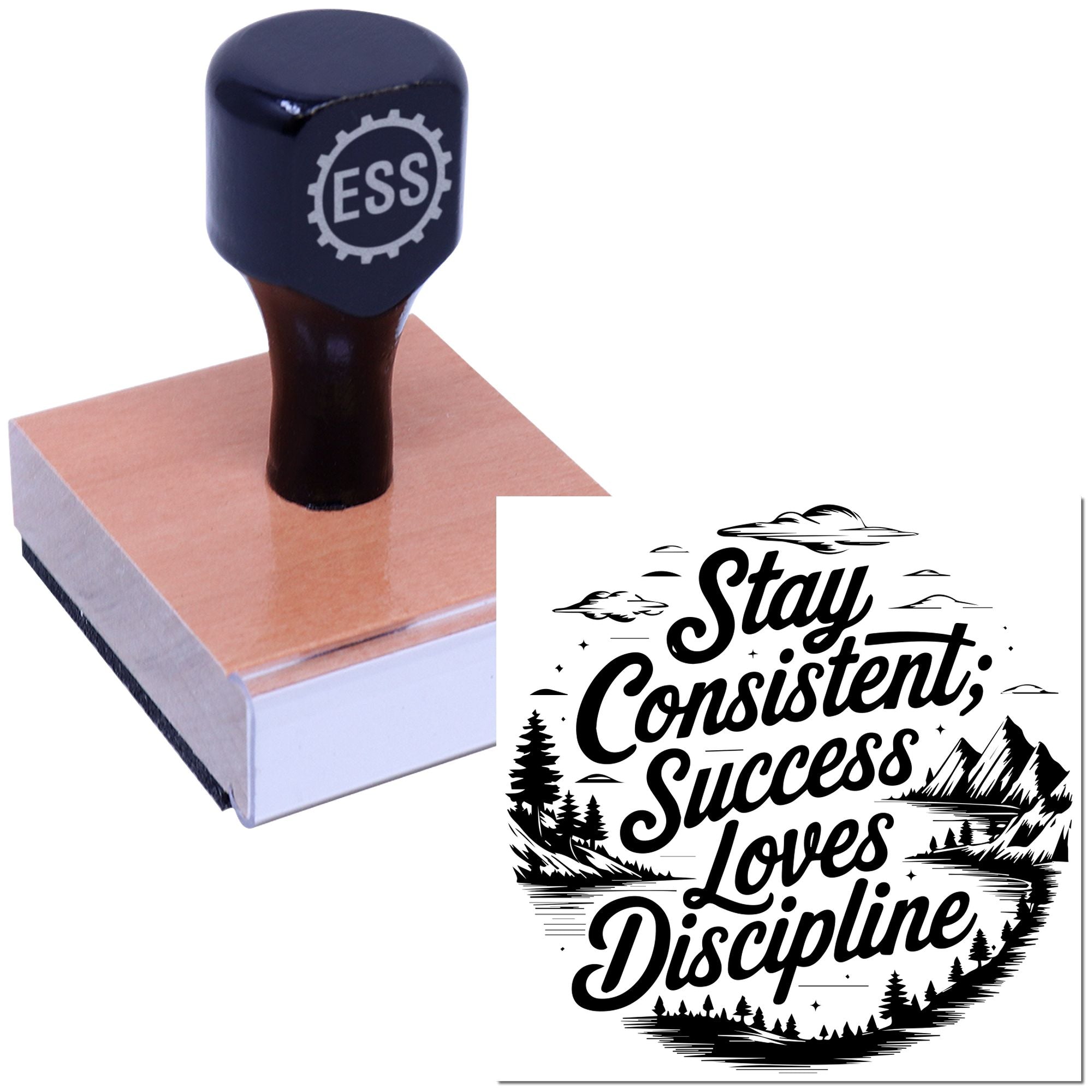 Disciplined Journey Ahead Paper Goods Rubber Stamp