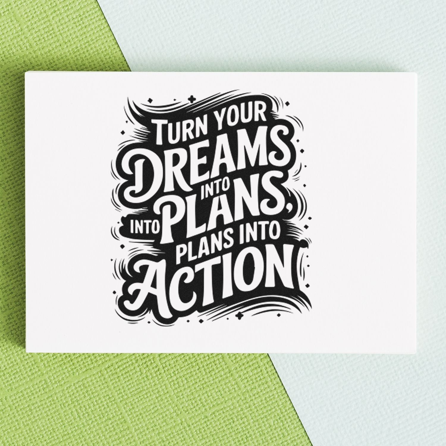 Self-Inking Motivational Poster Place Card Stamp