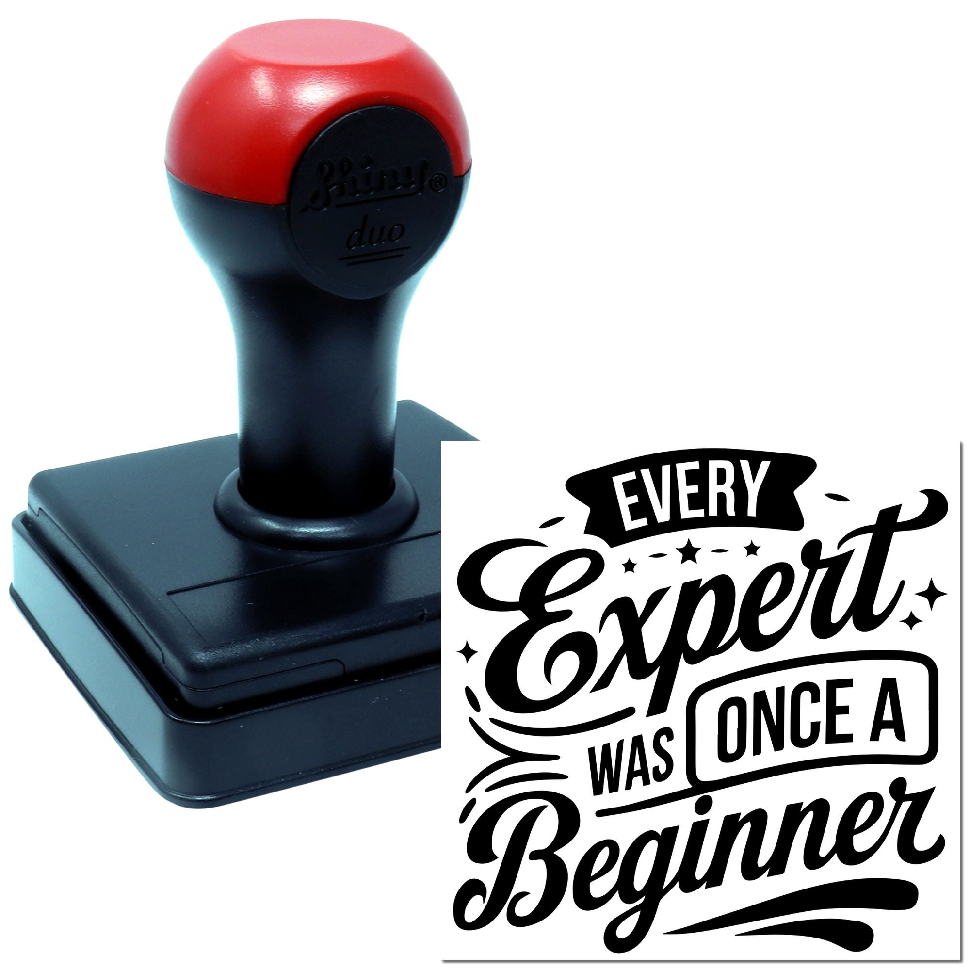 Duo Inspirational Script Typography Motivational Quote Poster Hand Stamp