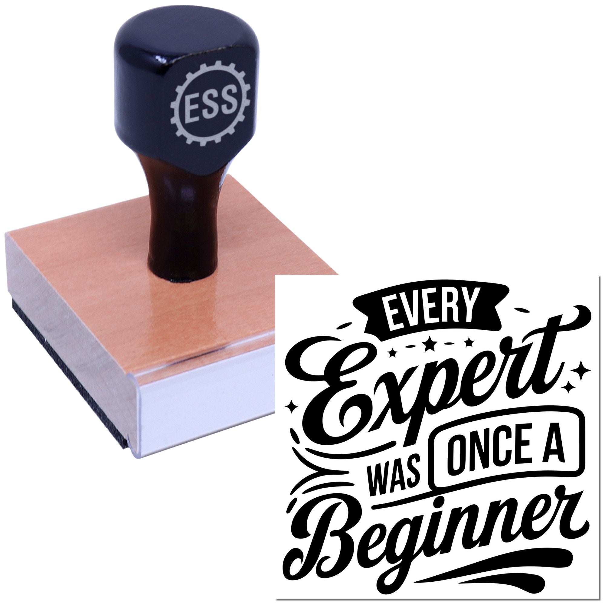 Novice Becomes Expert Craft Rubber Stamp
