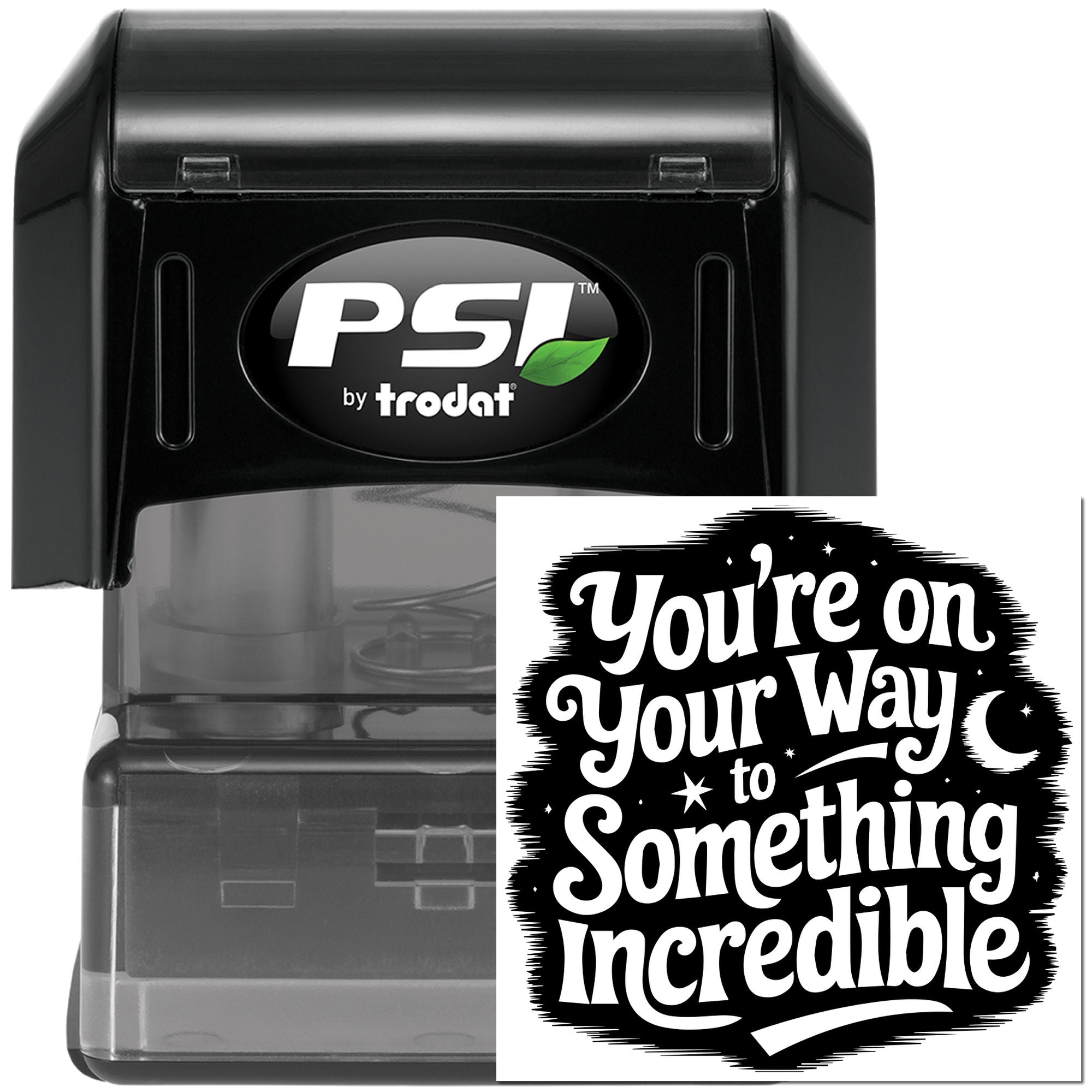 Pre-Inked Motivational Word Art Scrapbook Stamp