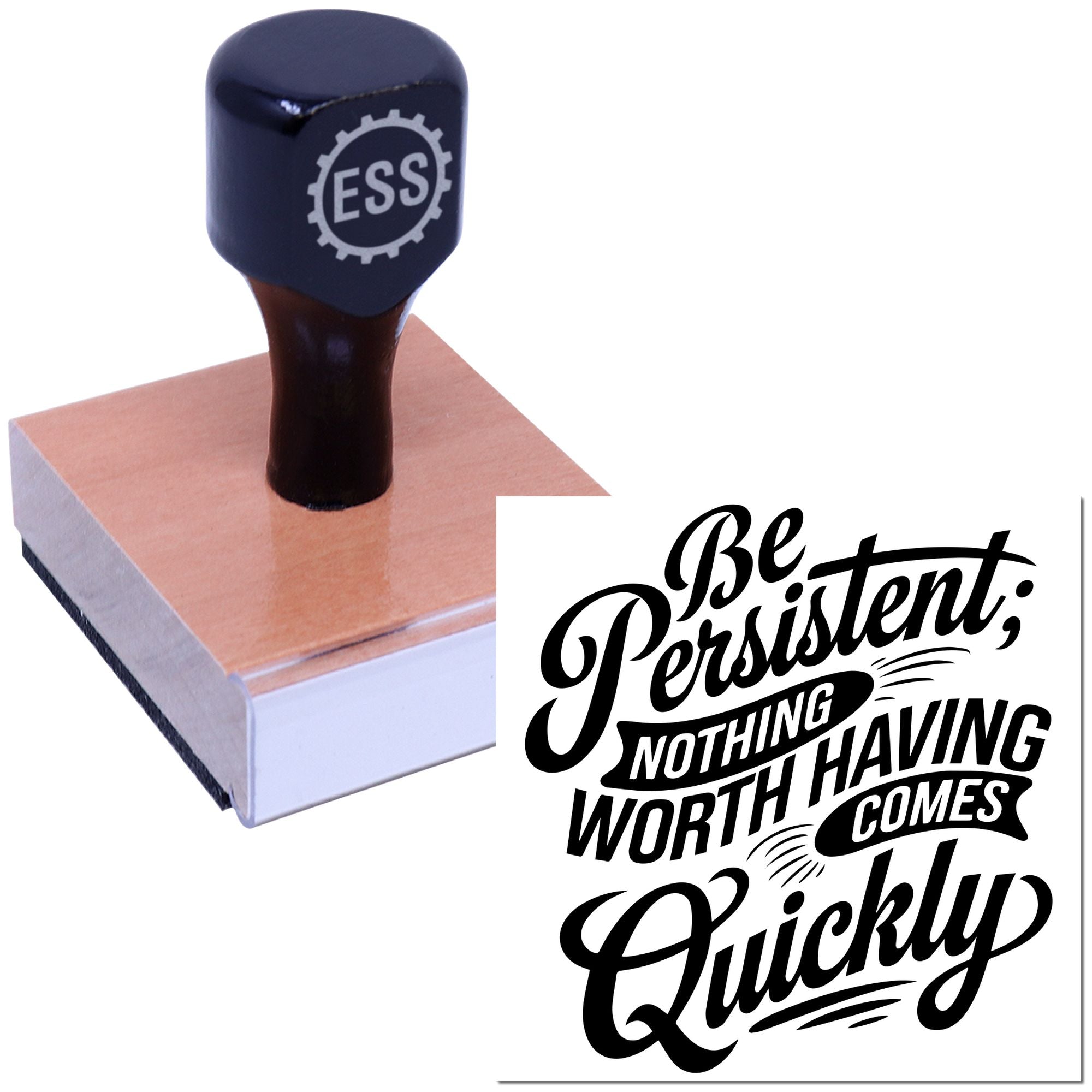 Worthwhile Persistence Poster Card Making Rubber Stamp