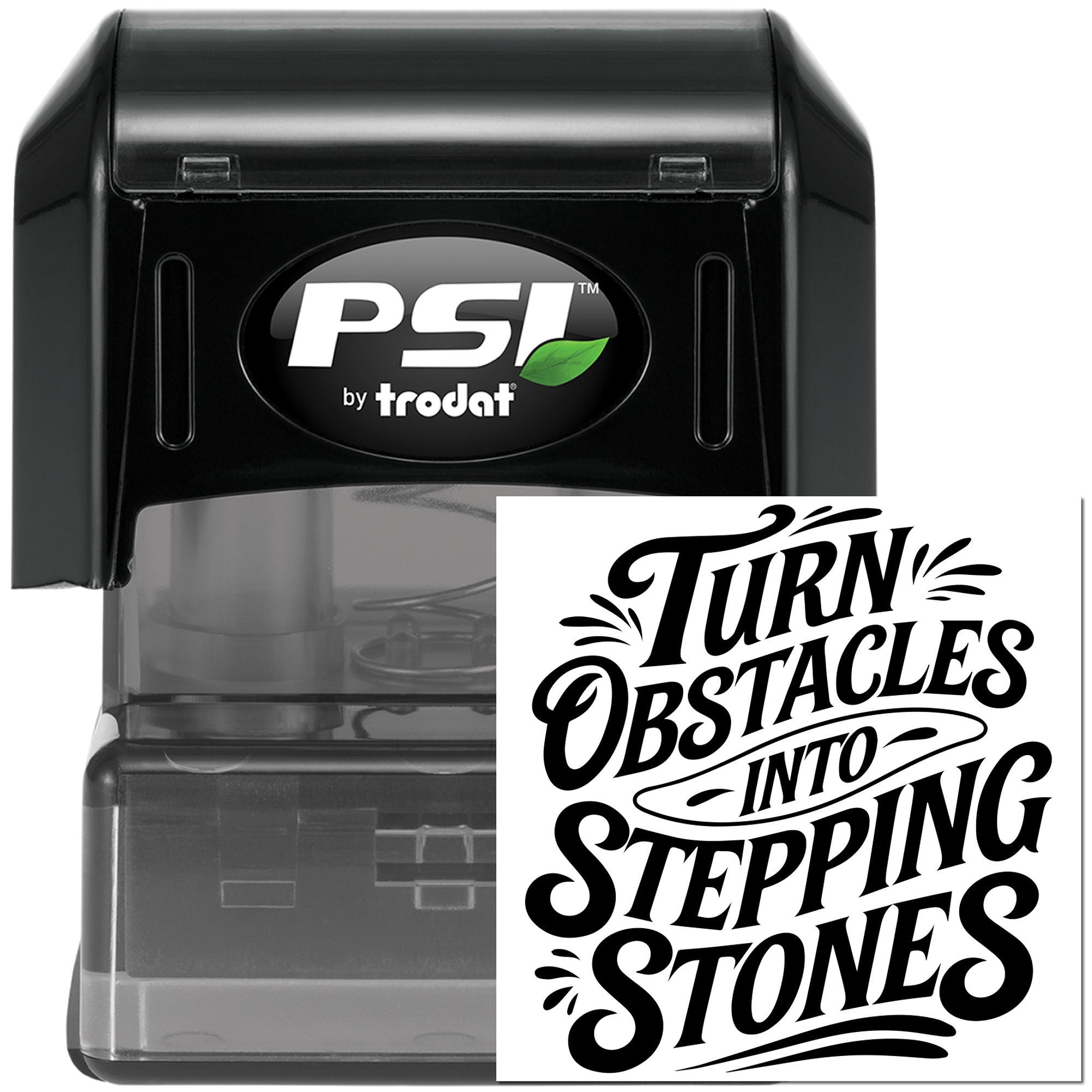 Pre-Inked Motivational Typography Quote Card Making Stamp