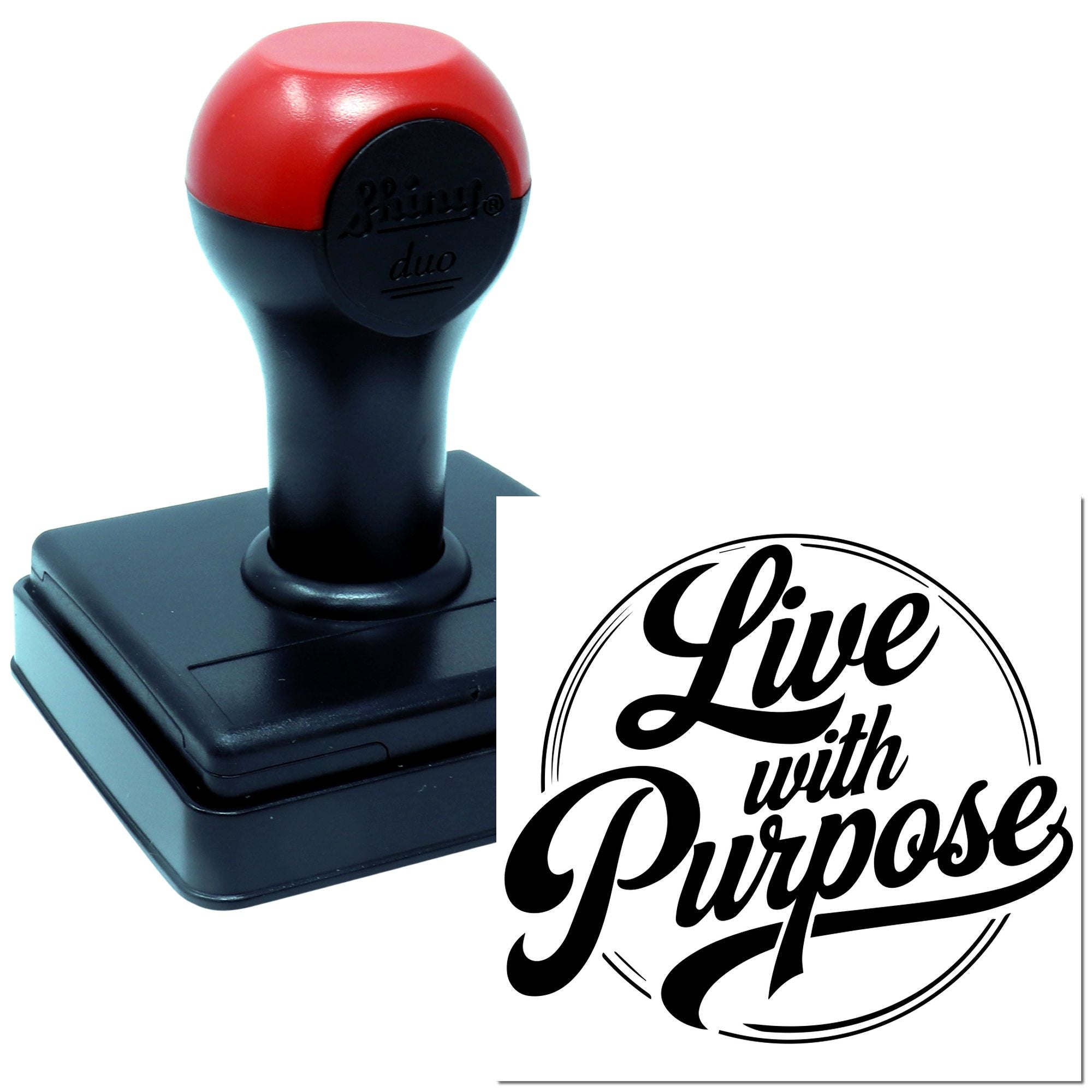 Duo Live With Purpose Bold Script Hand Stamp