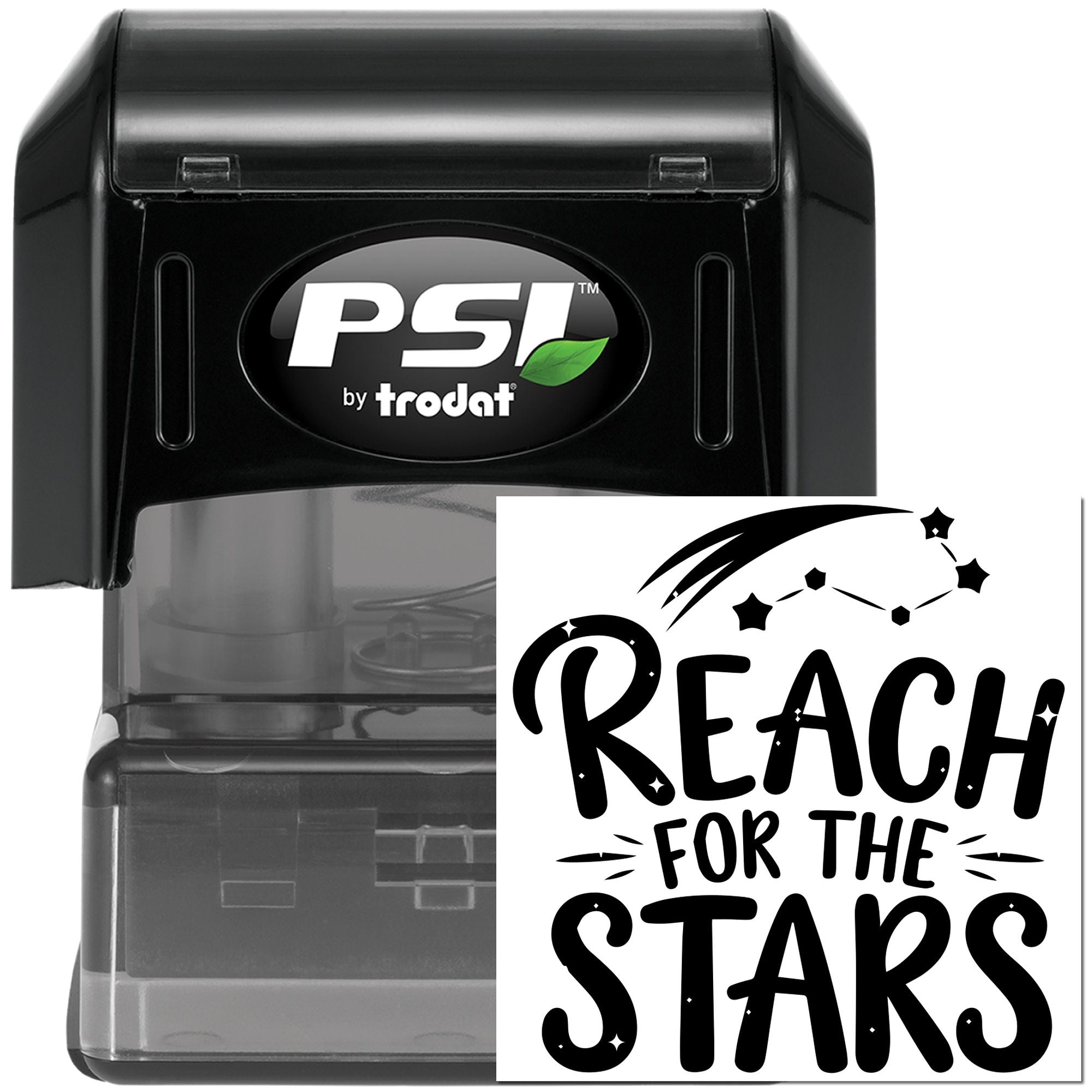 Pre-Inked Reach For Stars Journaling Stamp