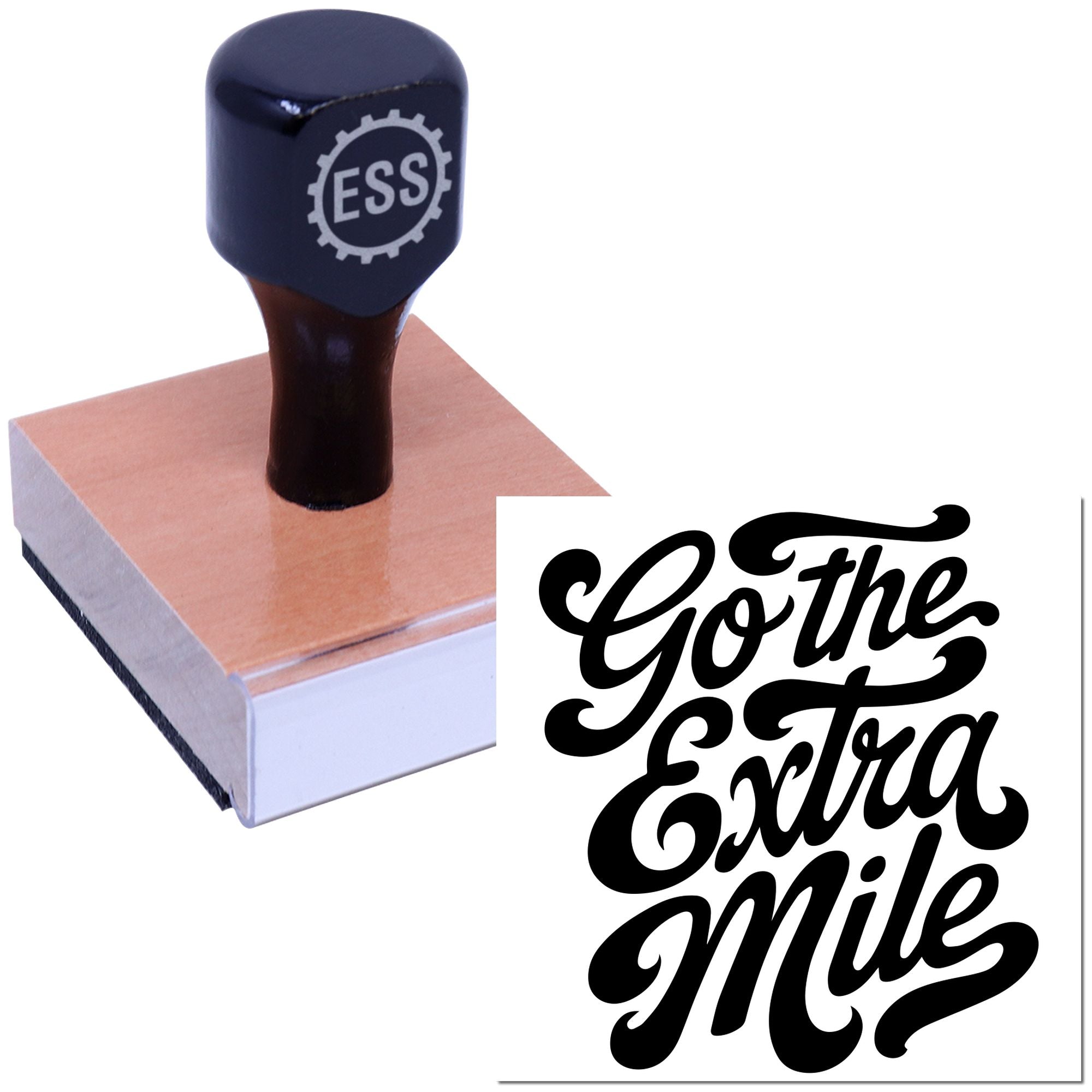 Curvy Motivational Lettering Mini Card Rubber Stamp