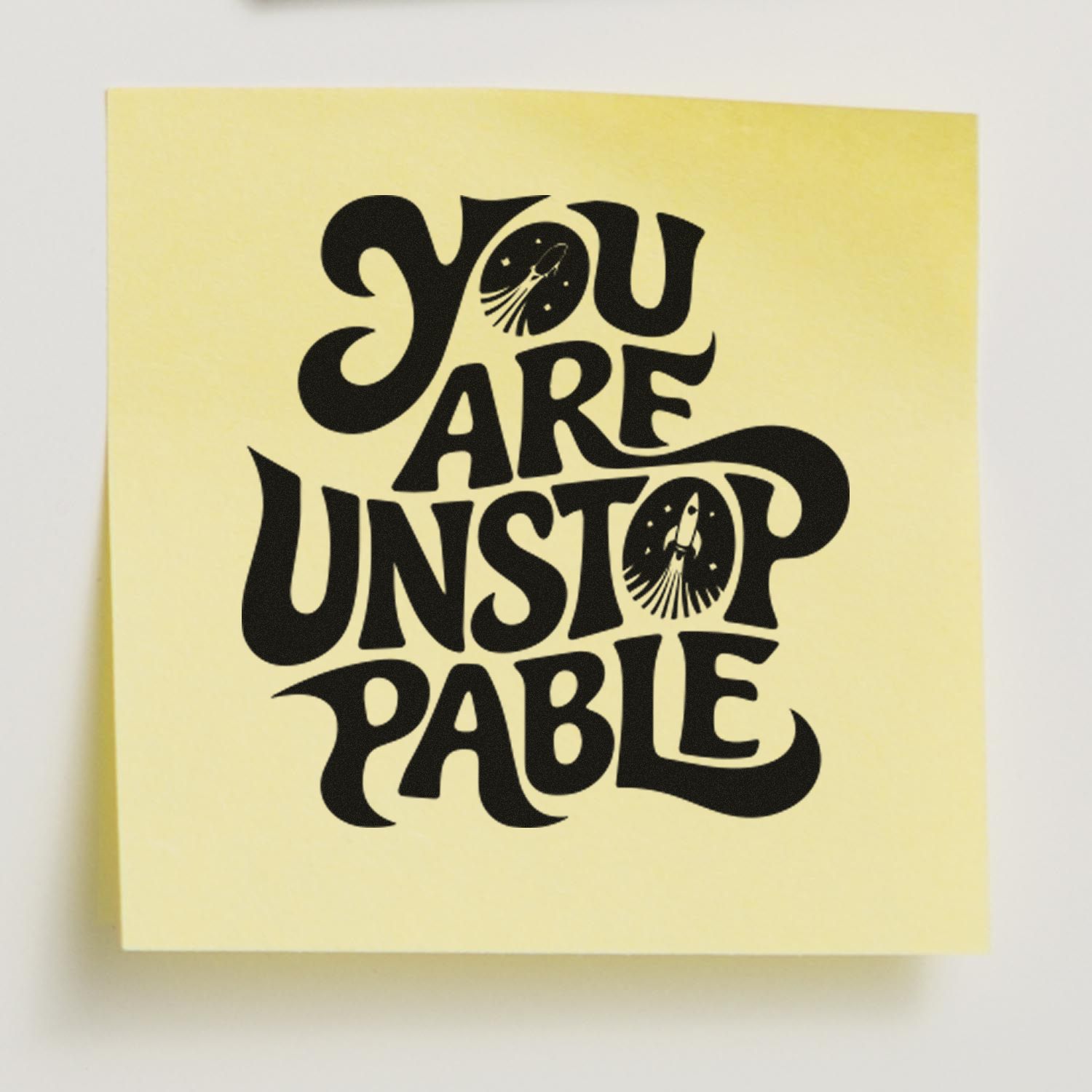 Pre-Inked You Are Unstoppable Greeting Card Stamp
