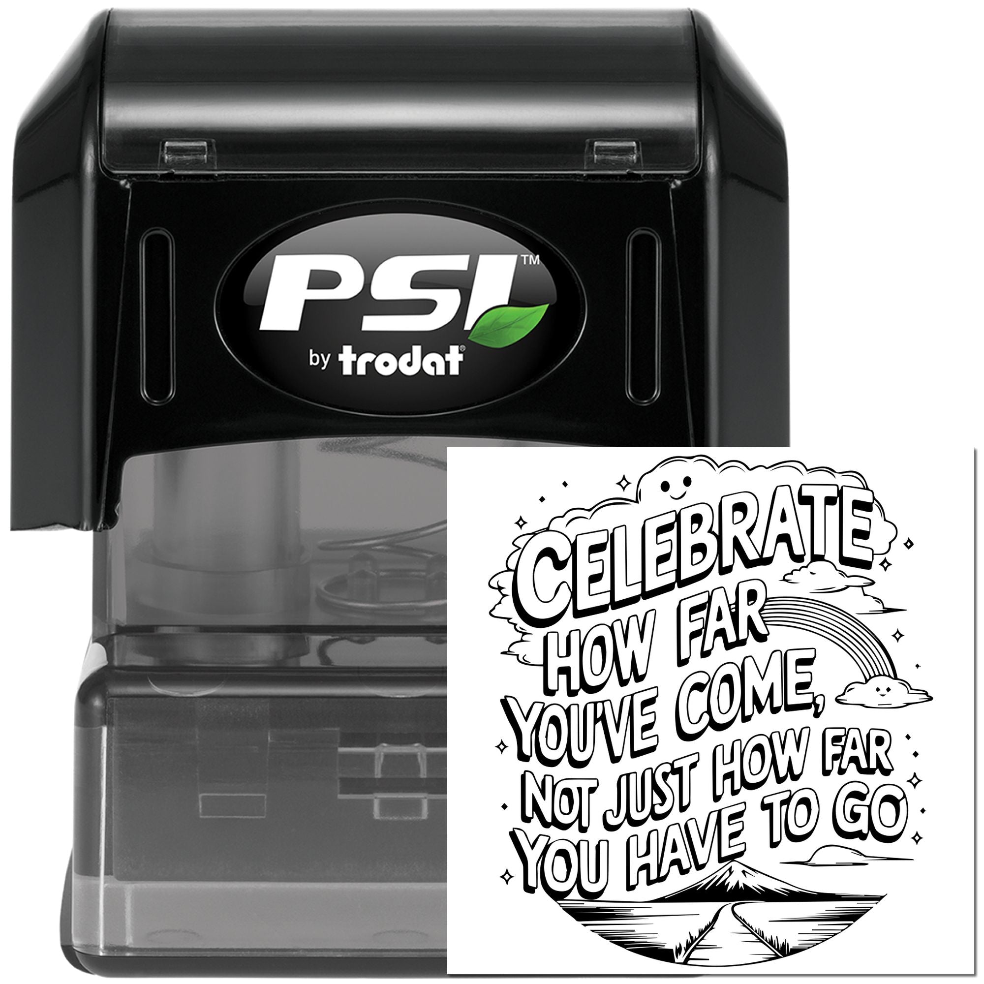 Pre-Inked Celebrate Your Progress Postcard Stamp