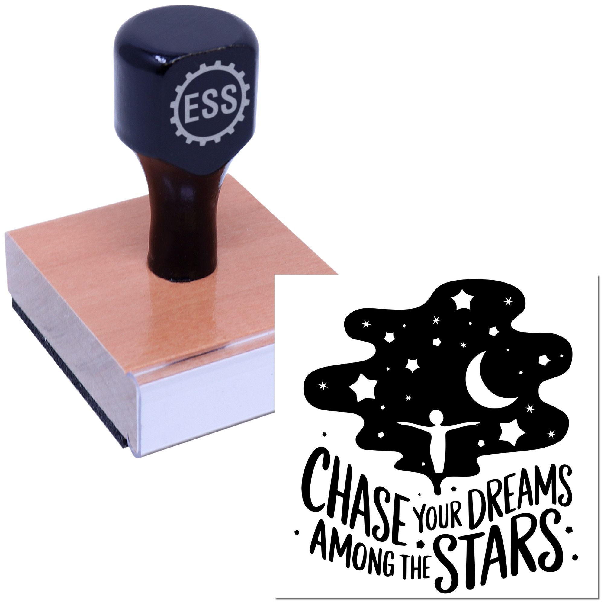 Cosmic Dream Pursuit Party Favor Rubber Stamp