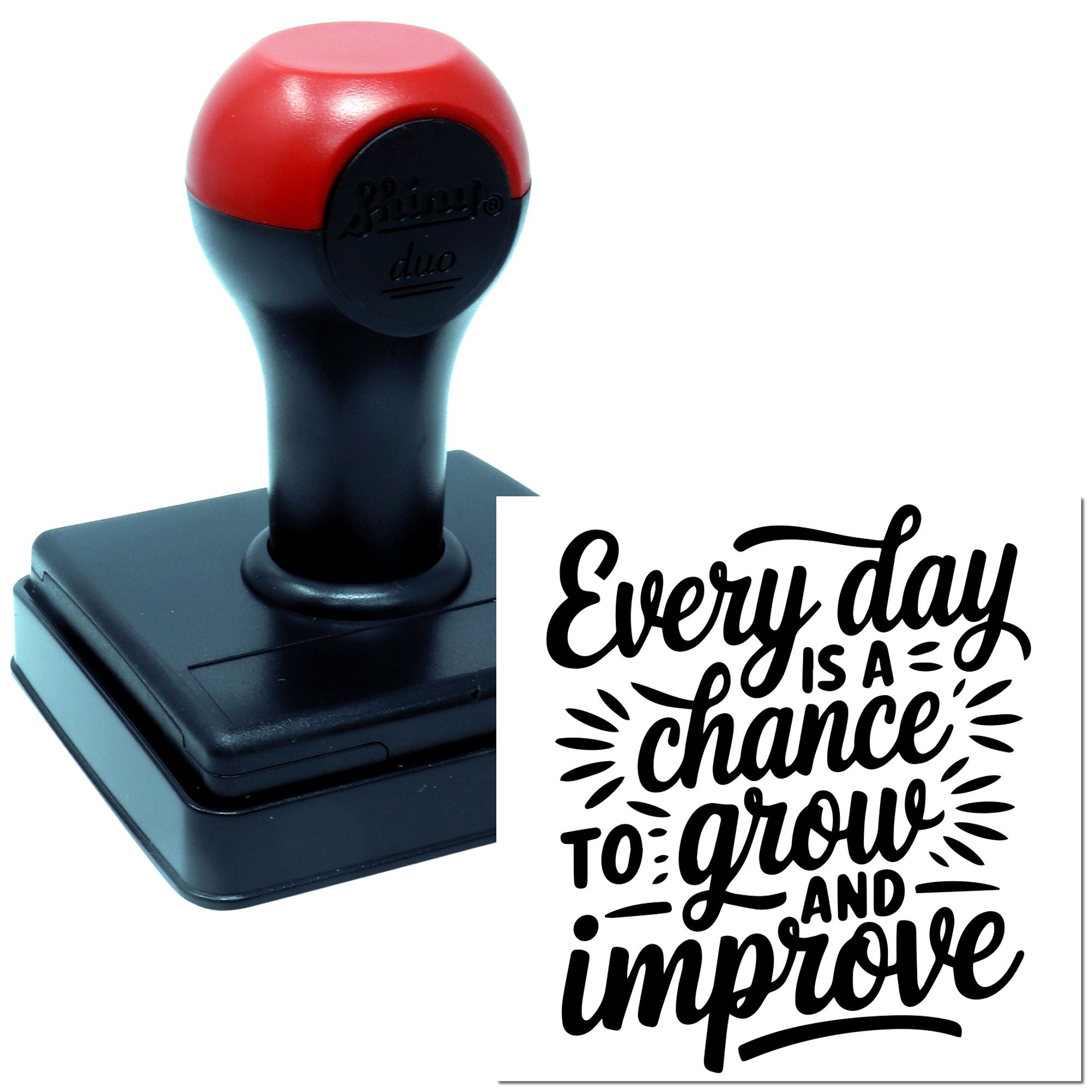 Duo Everyday Chance To Grow Stronger Hand Stamp