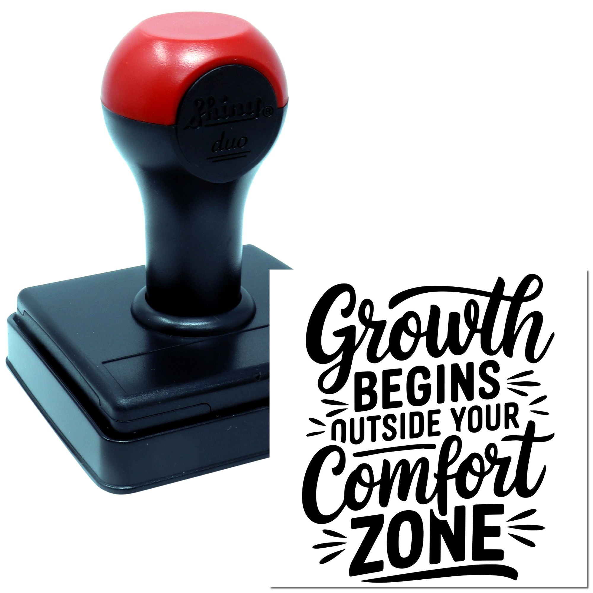 Duo Growth Starts Outside Comfort Zone Hand Stamp