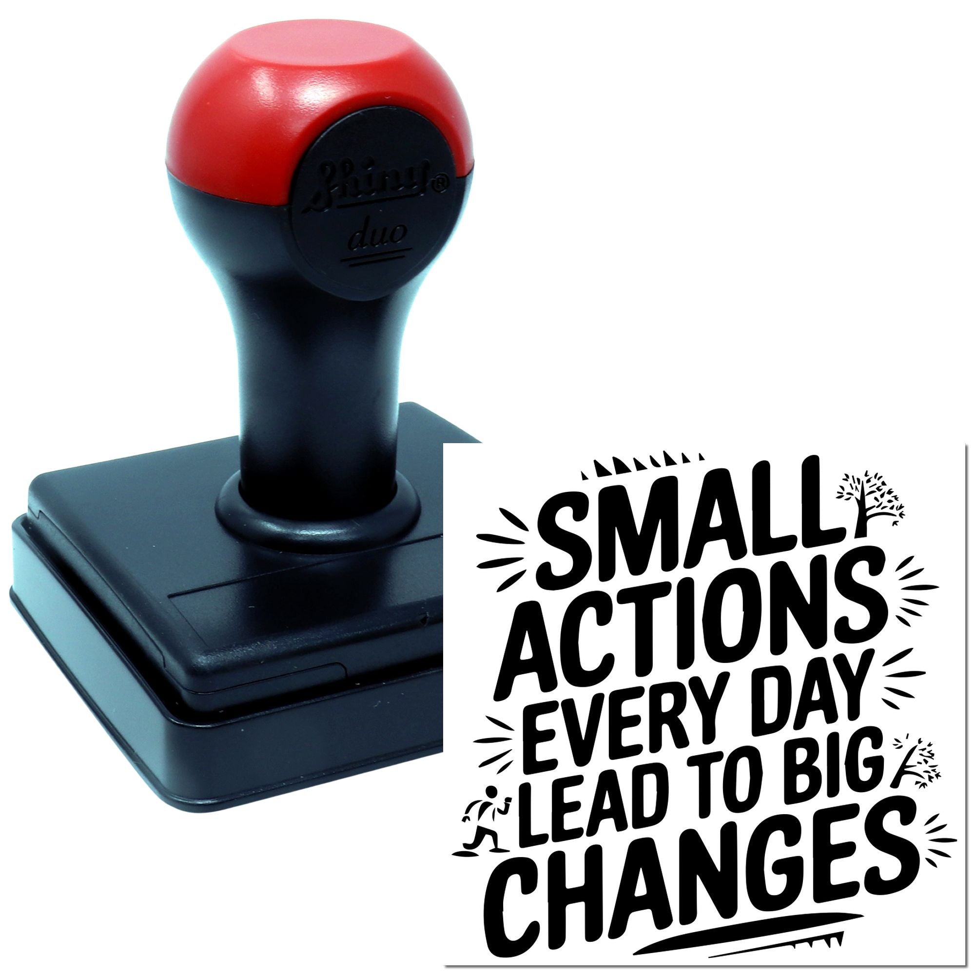 Duo Small Daily Actions, Big Changes Hand Stamp