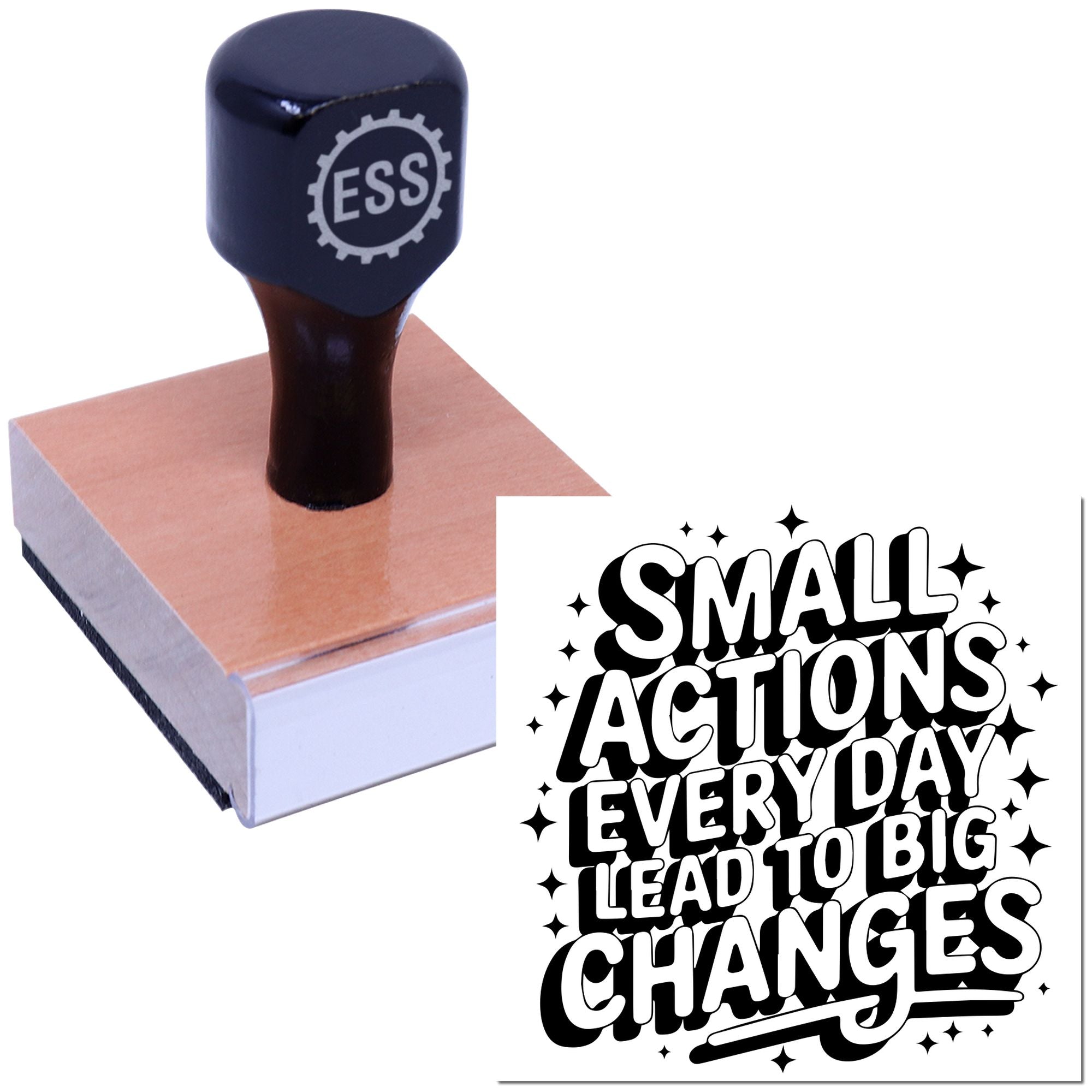 Daily Action Impact Craft Rubber Stamp