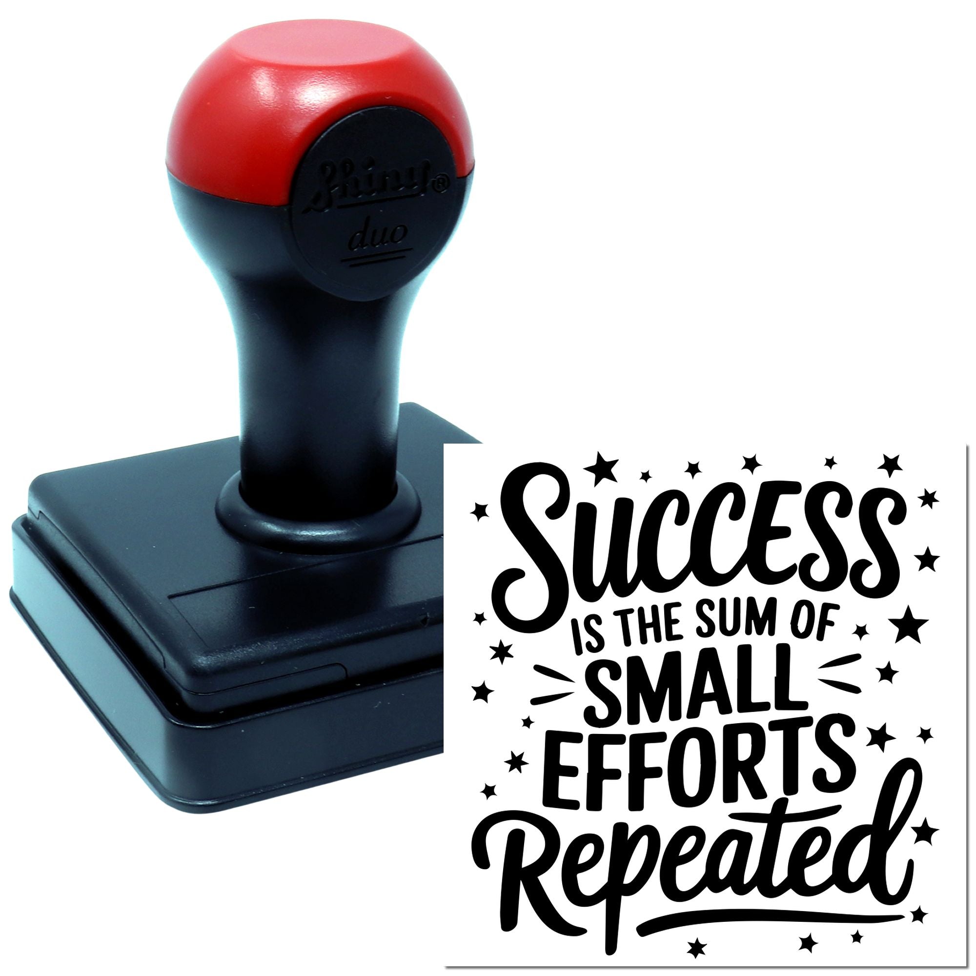 Duo Repeated Small Efforts Create Success Hand Stamp