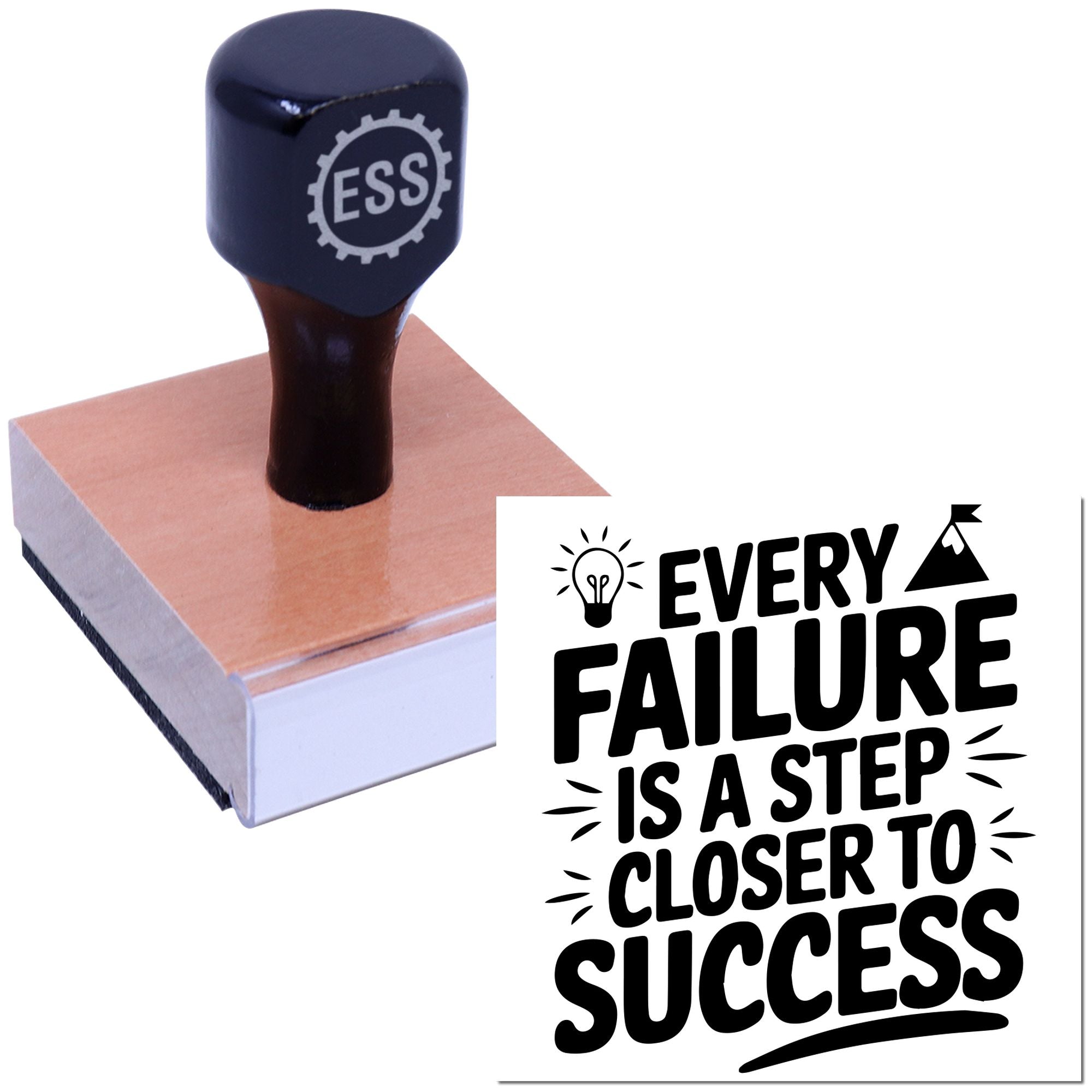 Failure Fuels Success Card Rubber Stamp