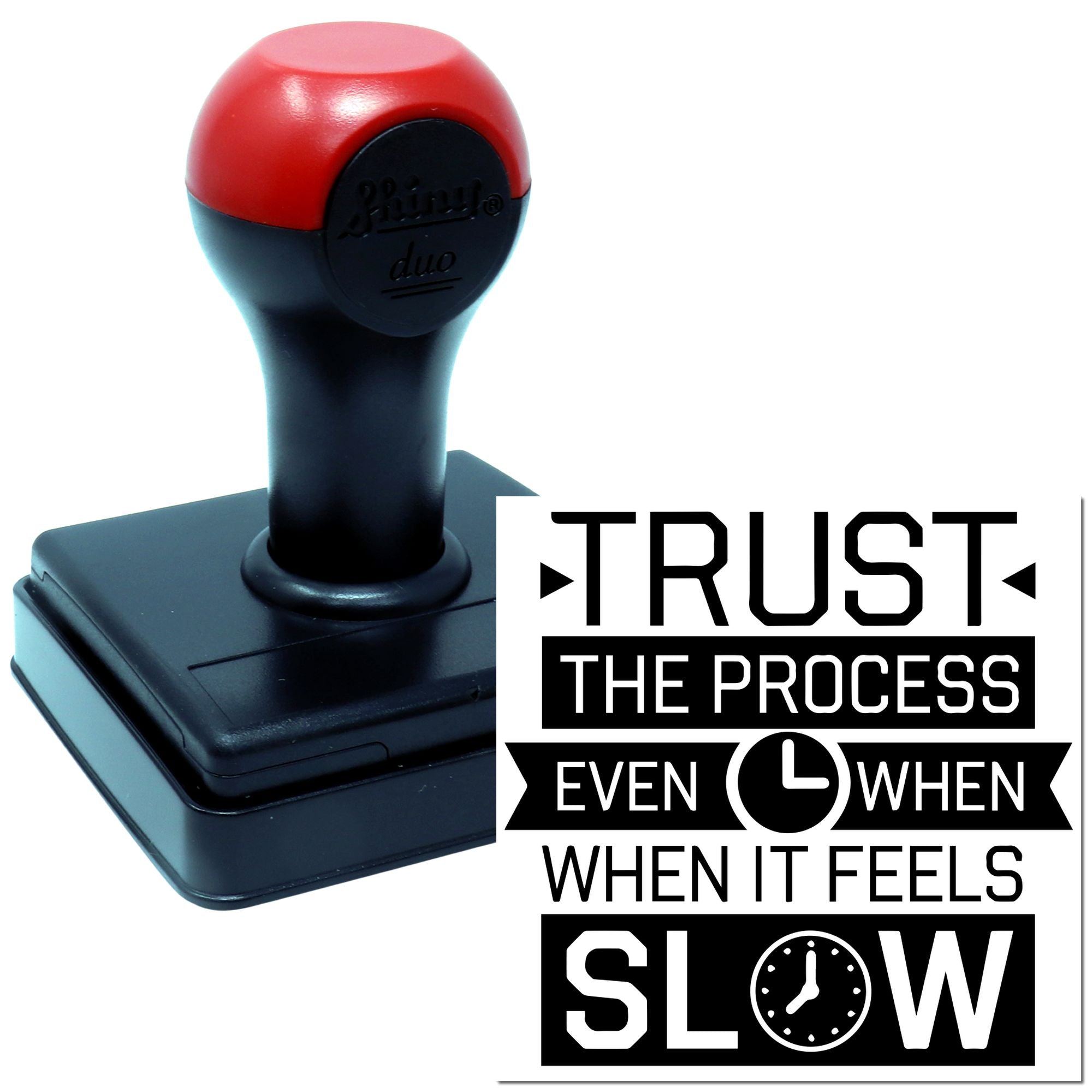 Duo Trusting Process Through Slow Time Hand Stamp