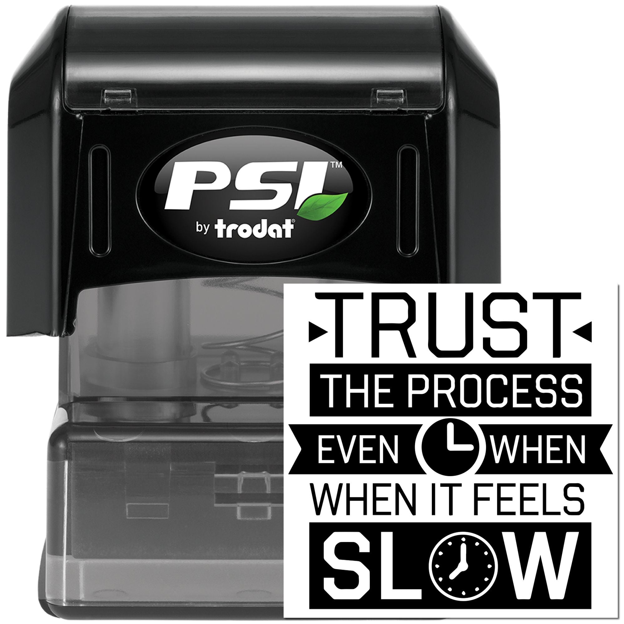 Pre-Inked Trust The Process Card Stamp