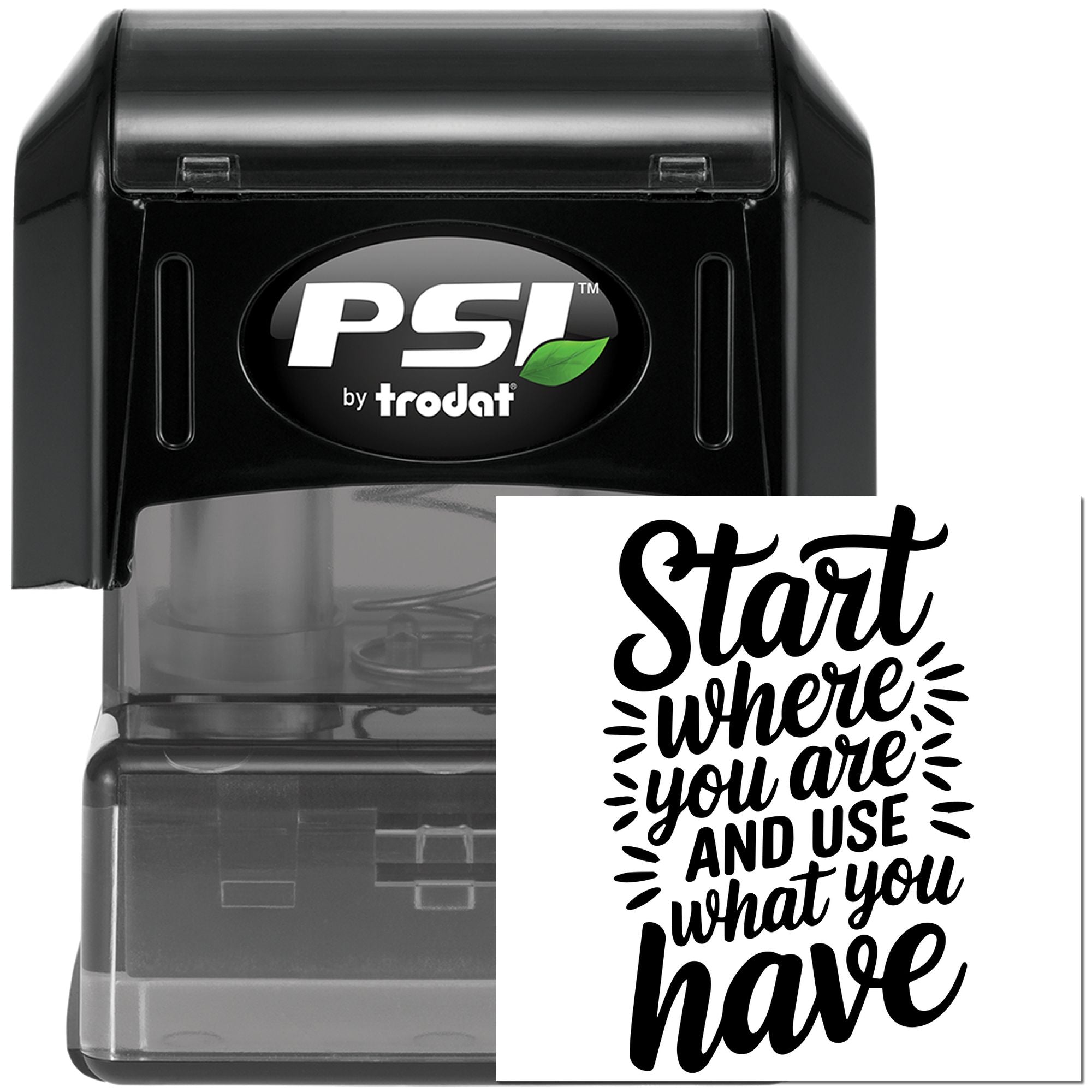 Pre-Inked Motivational Typography Quote Paper Craft Stamp