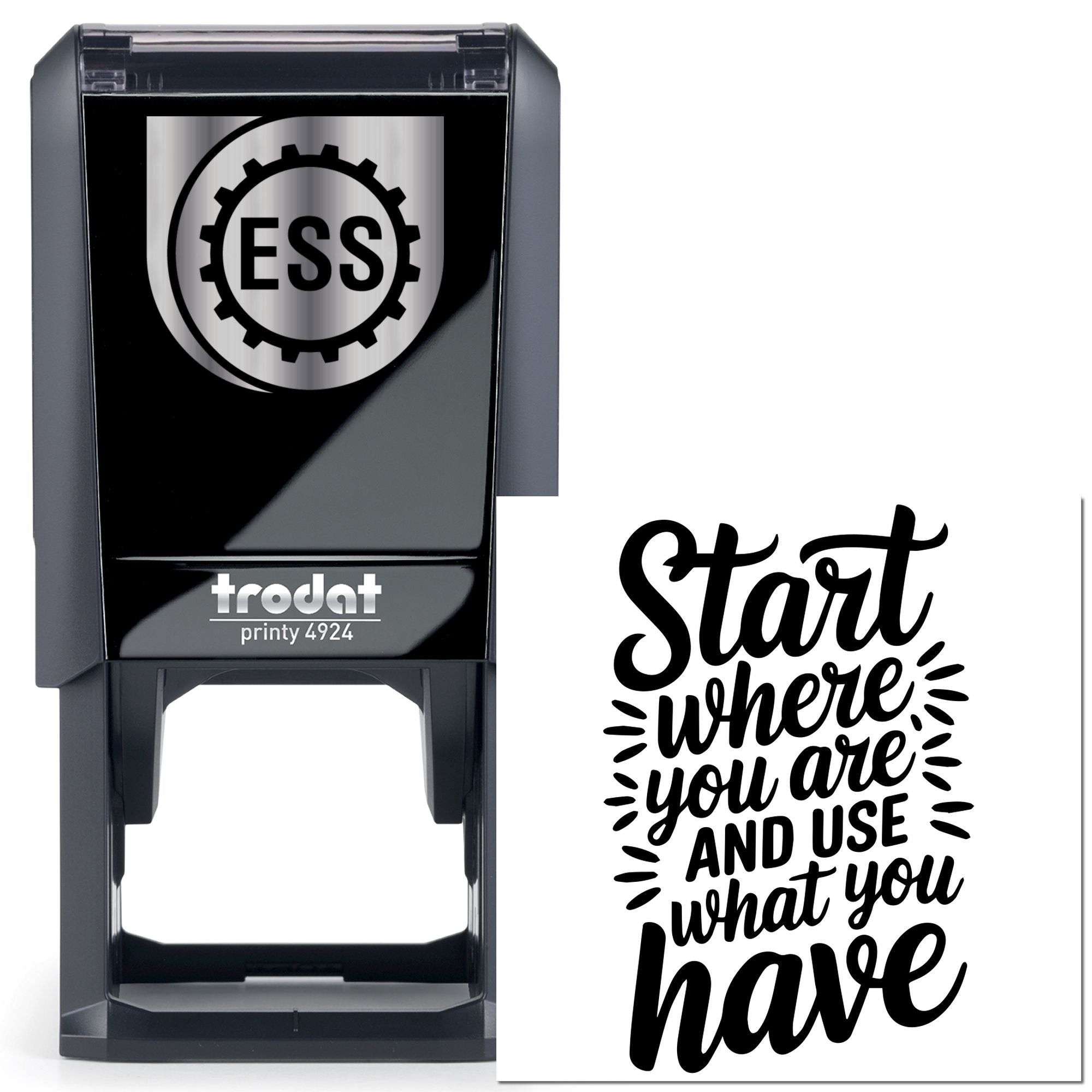 Self-Inking Motivational Quote Journaling Stamp