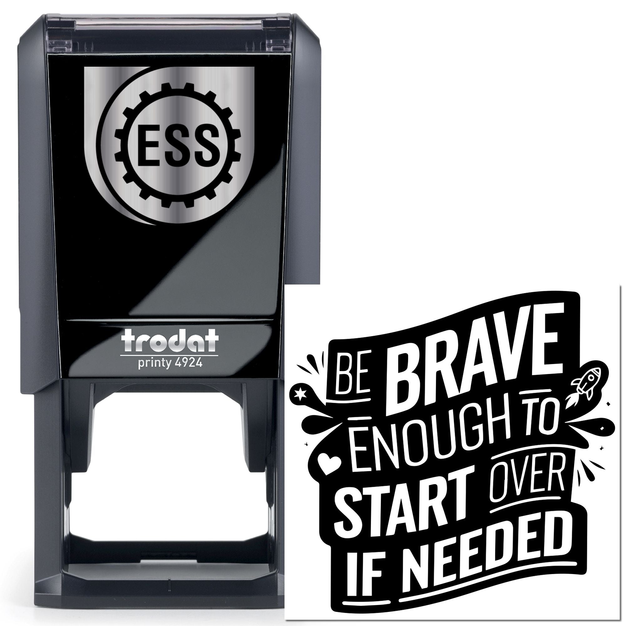 Self-Inking Start Over Mini Card Stamp