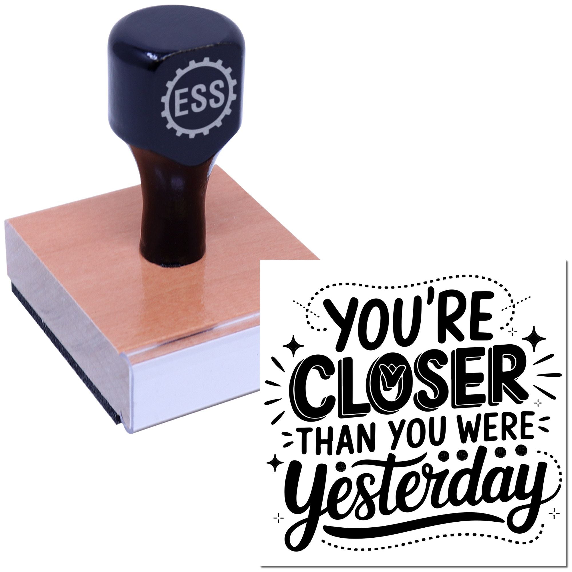 Daily Progress Reminder Party Favor Rubber Stamp